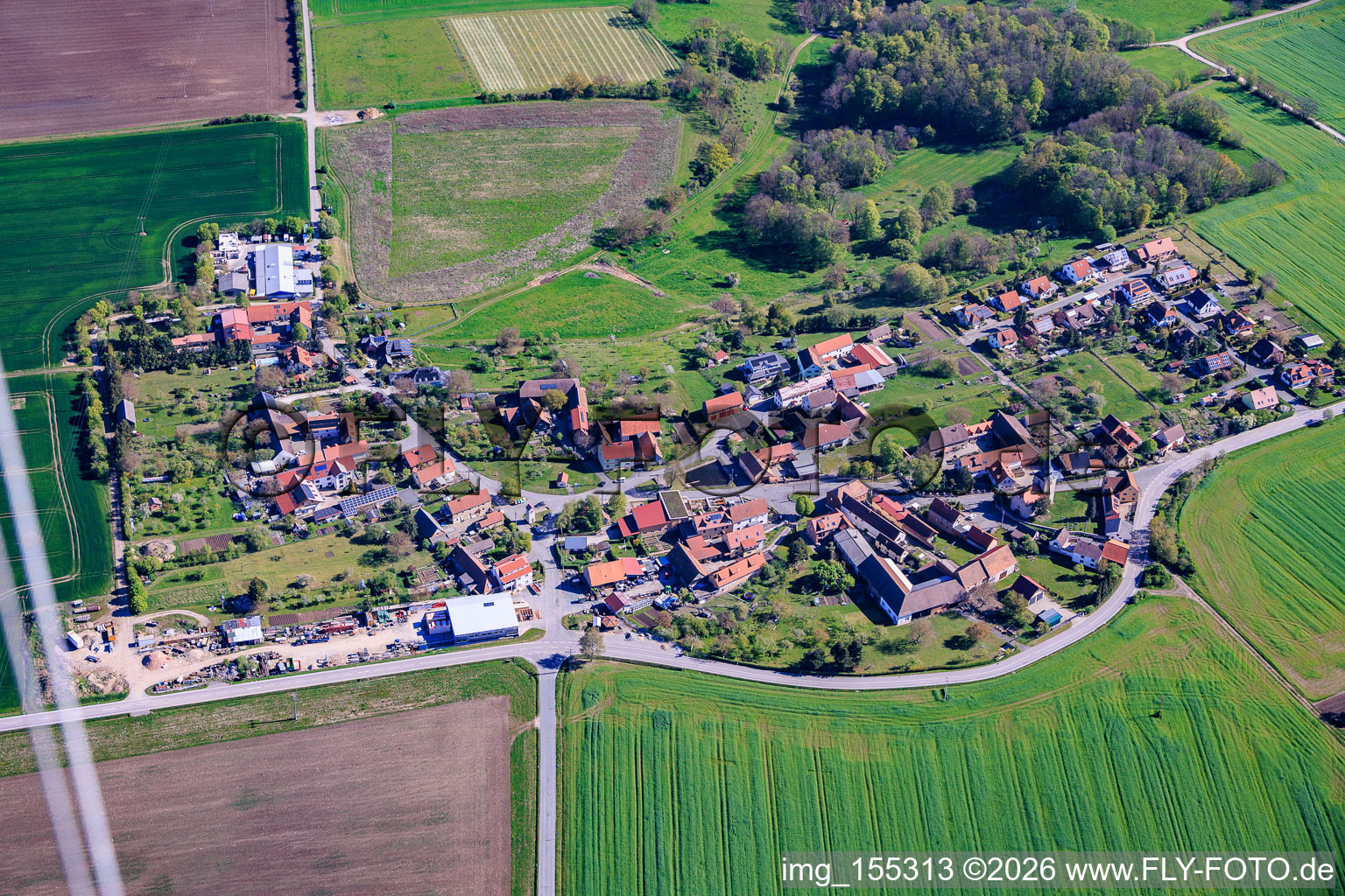 Du sud à le quartier Zimmritz in Milda dans le département Thuringe, Allemagne