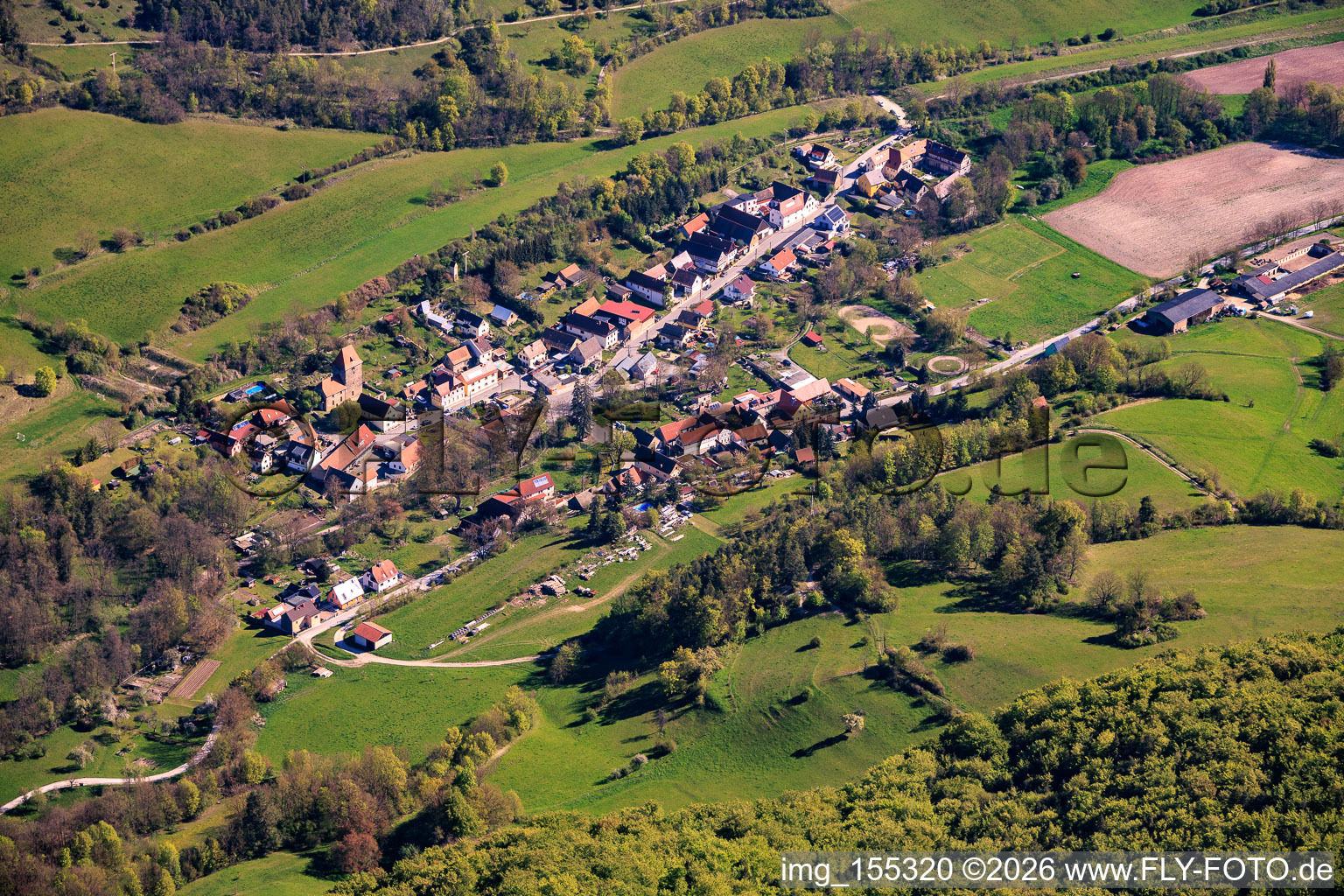 Du sud-ouest à le quartier Leutra in Jena dans le département Thuringe, Allemagne