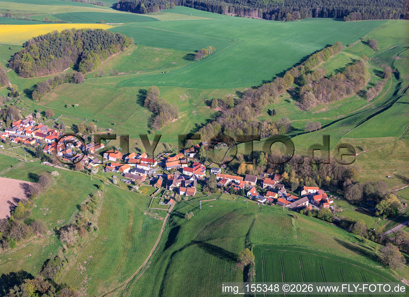 Du nord-ouest à Bremsnitz dans le département Thuringe, Allemagne