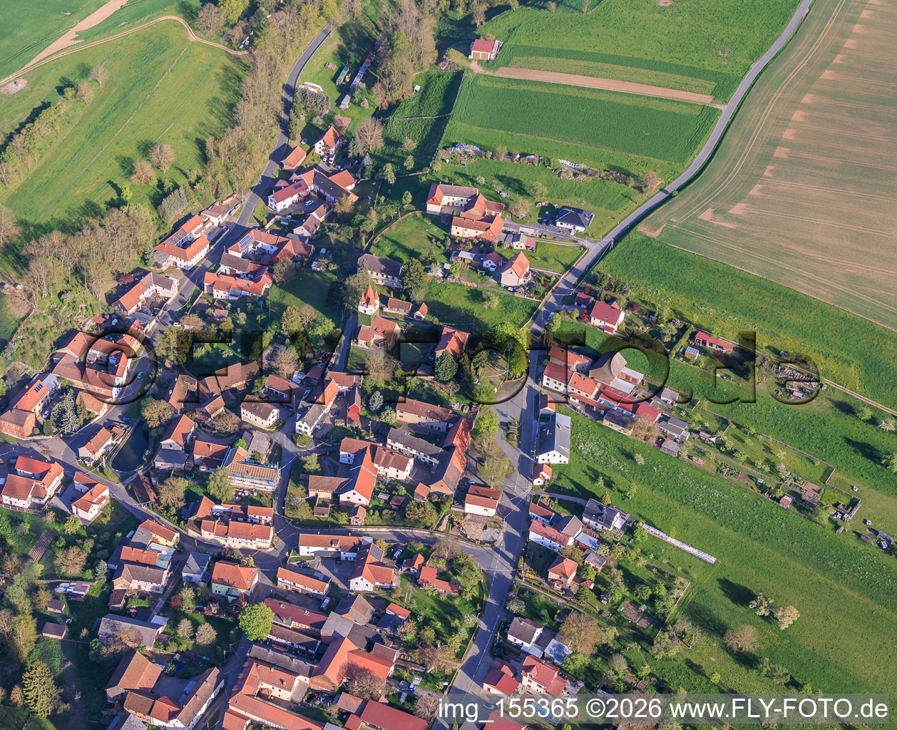 Du nord à Oberoppurg dans le département Thuringe, Allemagne