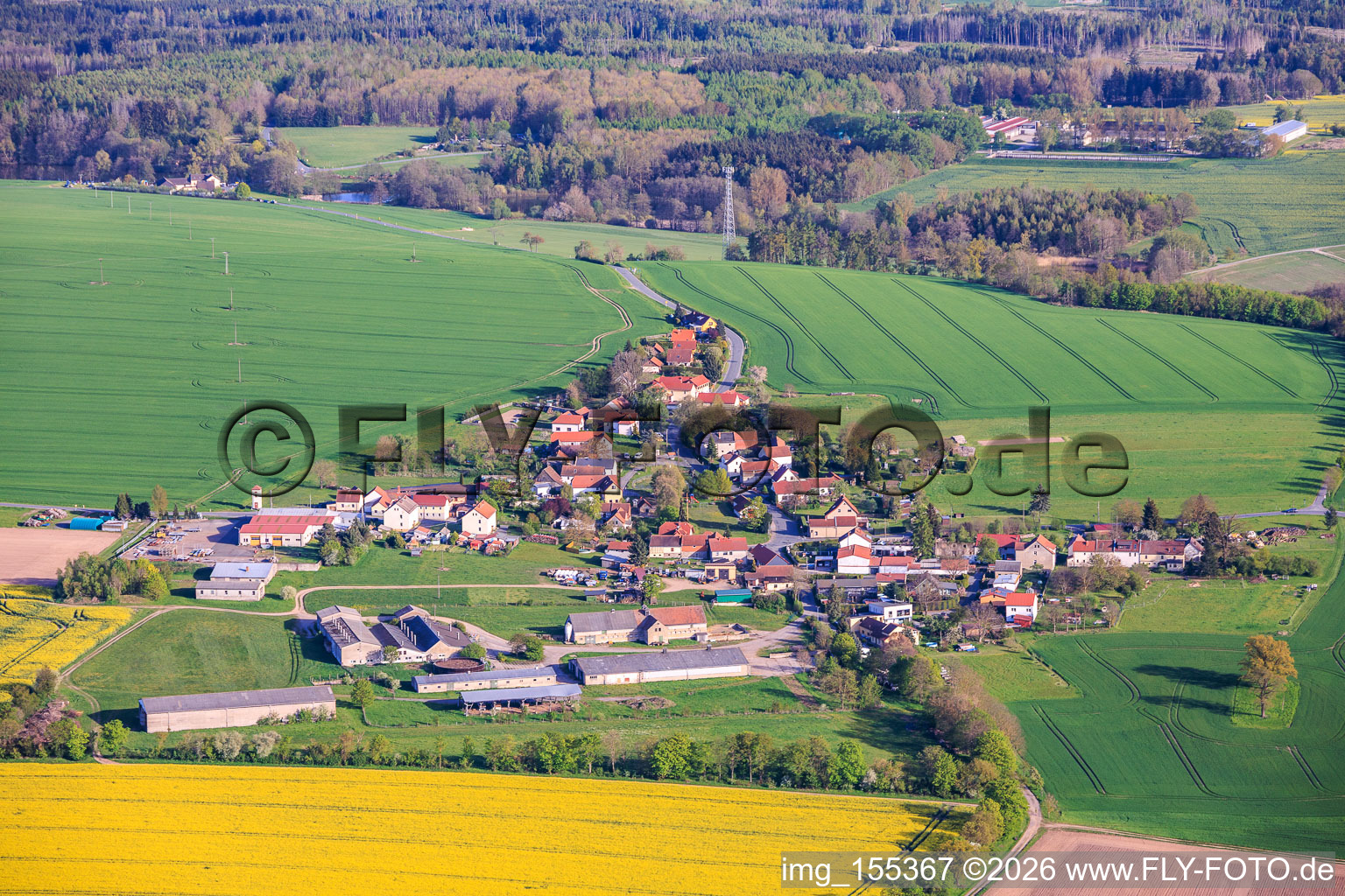 Du nord-ouest à Grobengereuth dans le département Thuringe, Allemagne