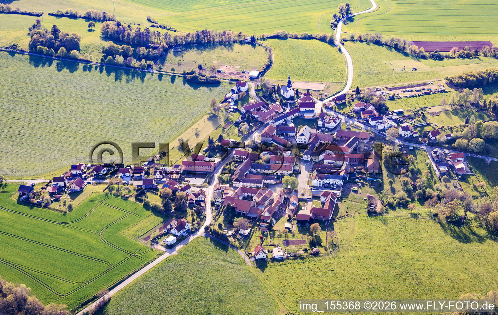 De l'ouest à Gertewitz dans le département Thuringe, Allemagne