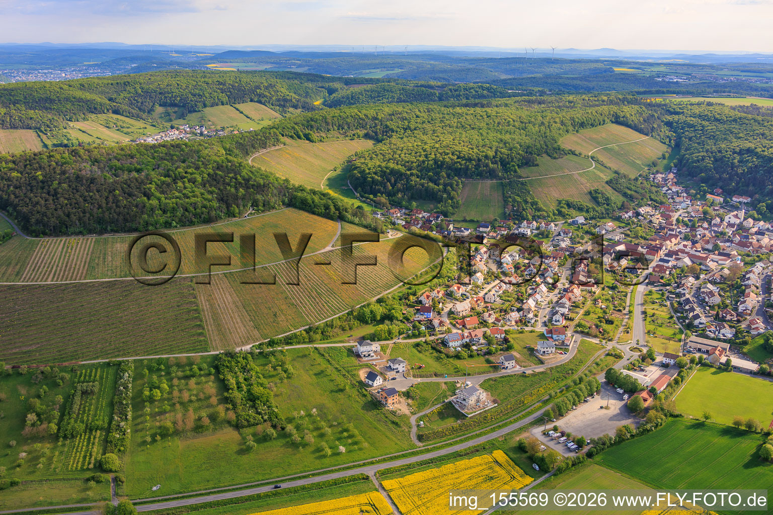 Du sud-ouest à Ramsthal dans le département Bavière, Allemagne
