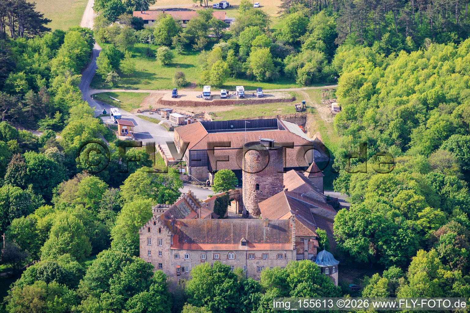 Château de Saaleck à Hammelburg dans le département Bavière, Allemagne