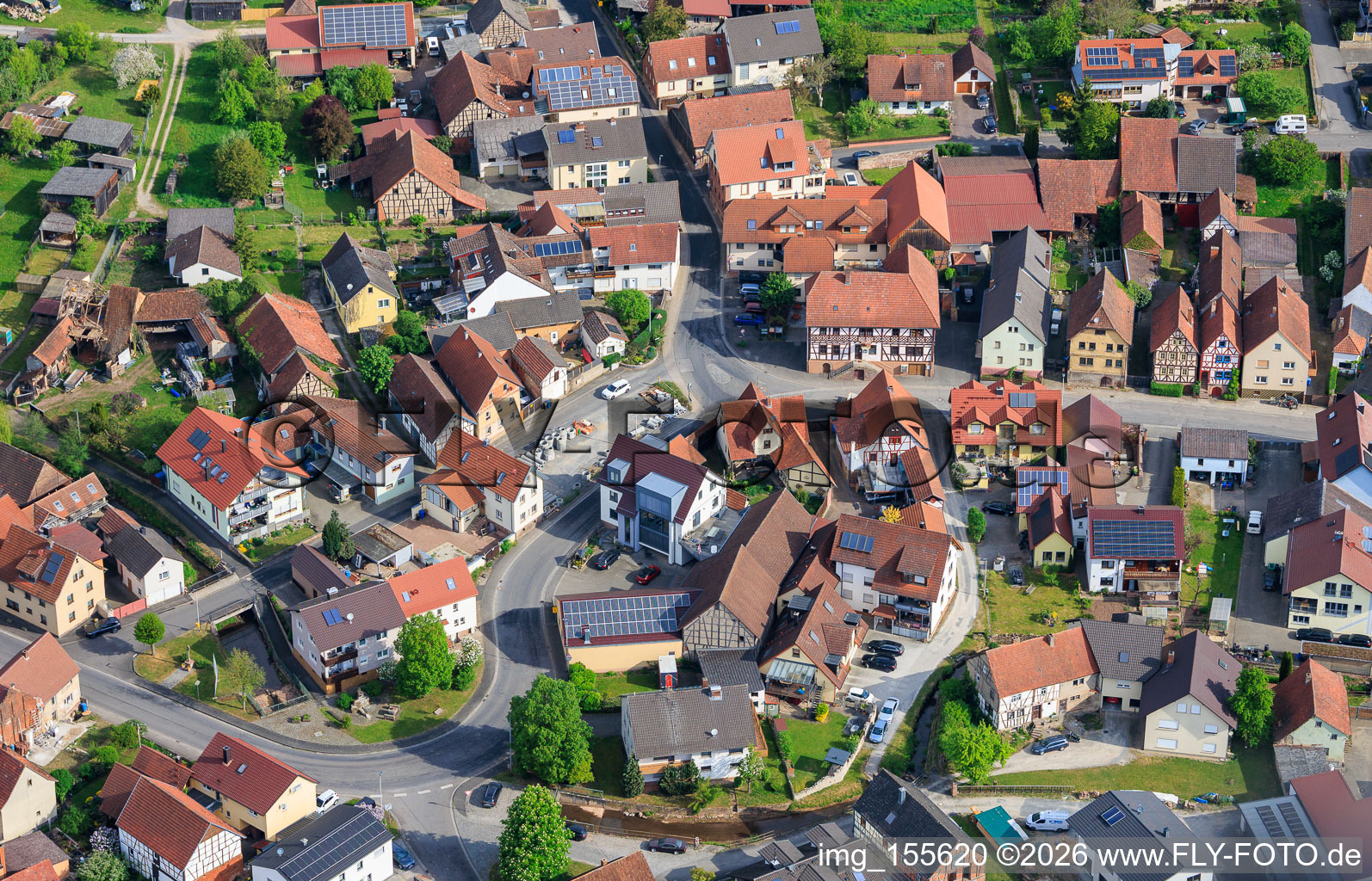 Centre-ville Diebacher Straße à le quartier Diebach in Hammelburg dans le département Bavière, Allemagne