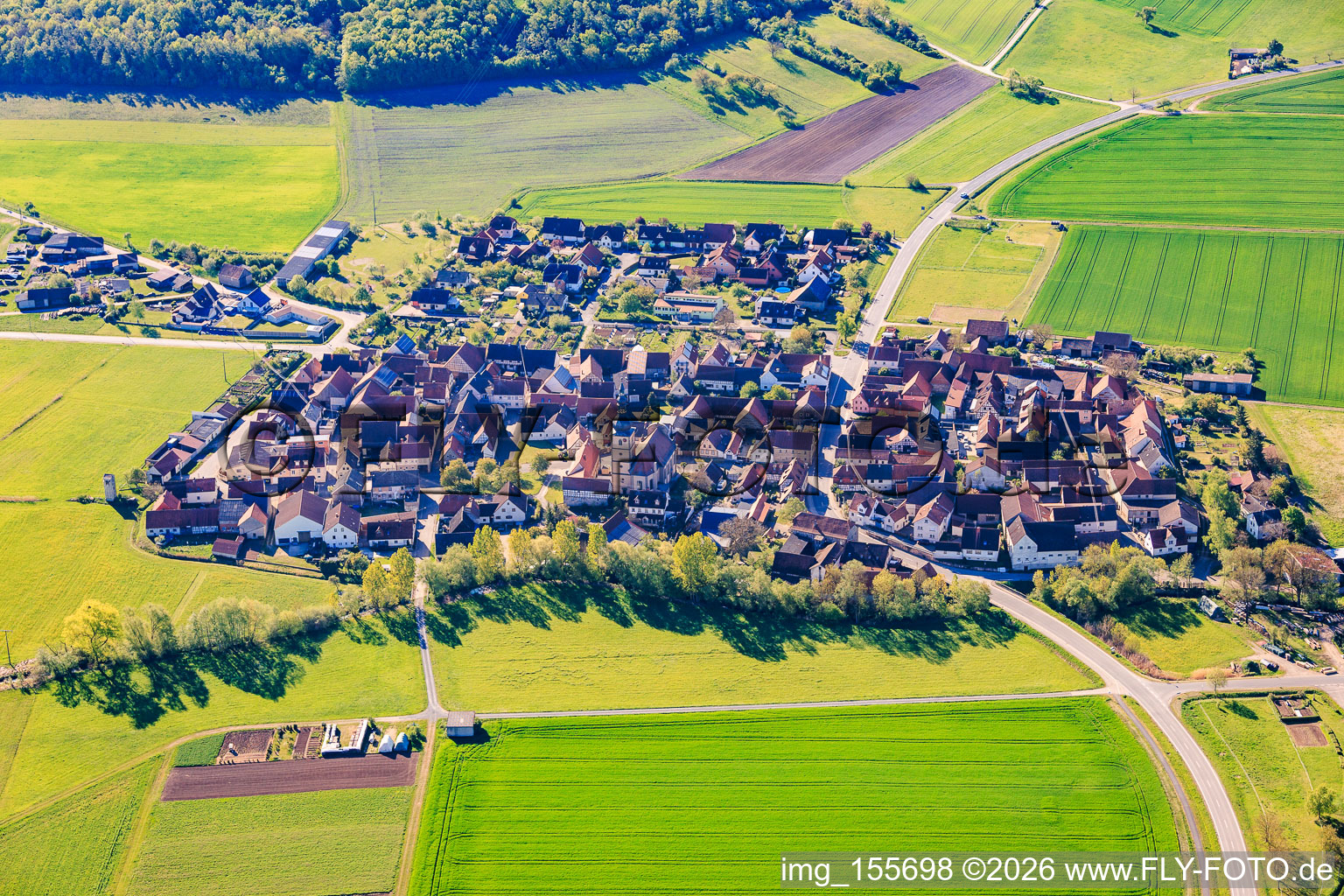 Du nord-ouest à le quartier Ostheim in Hofheim in Unterfranken dans le département Bavière, Allemagne