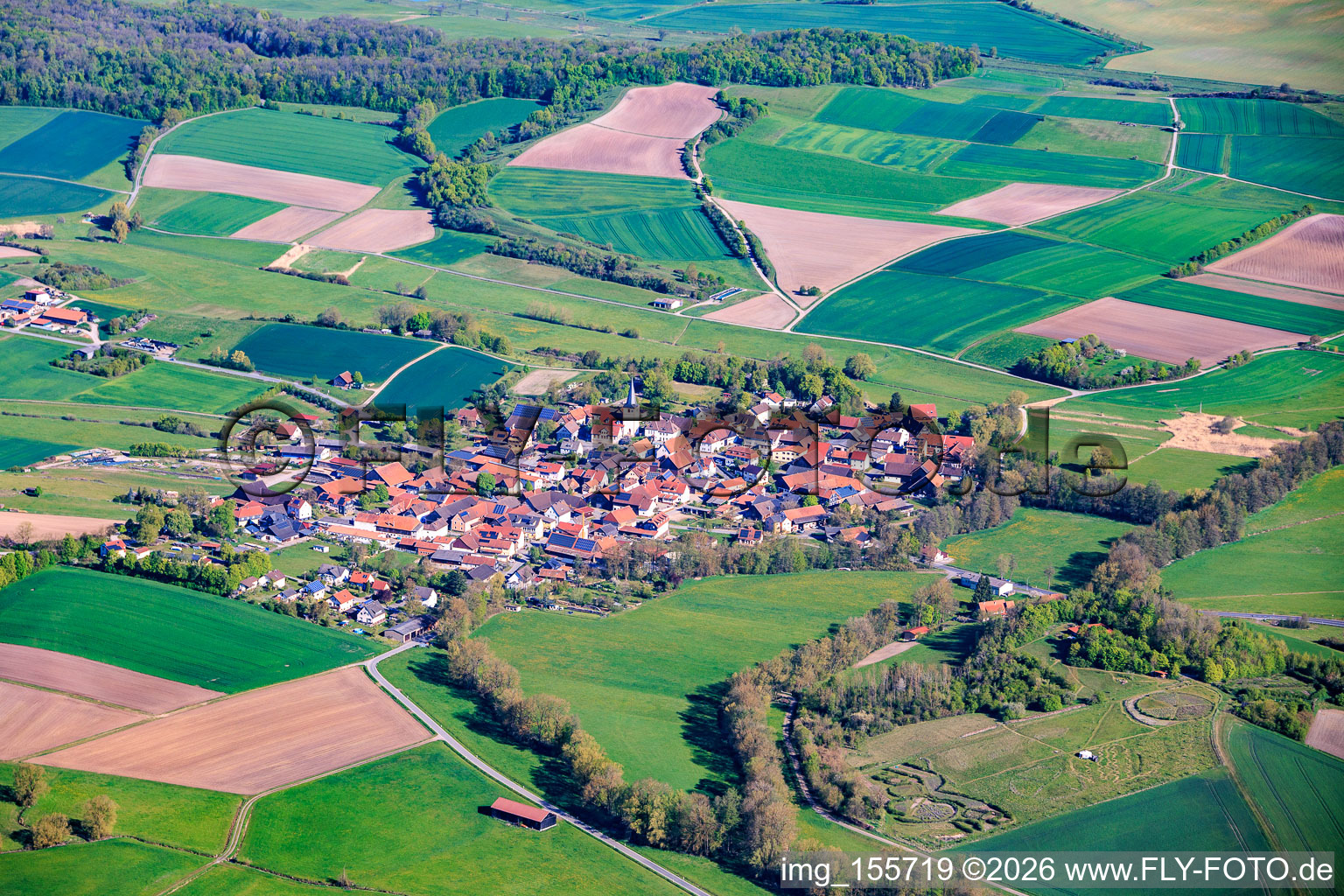 Du sud-est à le quartier Roßfeld in Bad Rodach dans le département Bavière, Allemagne