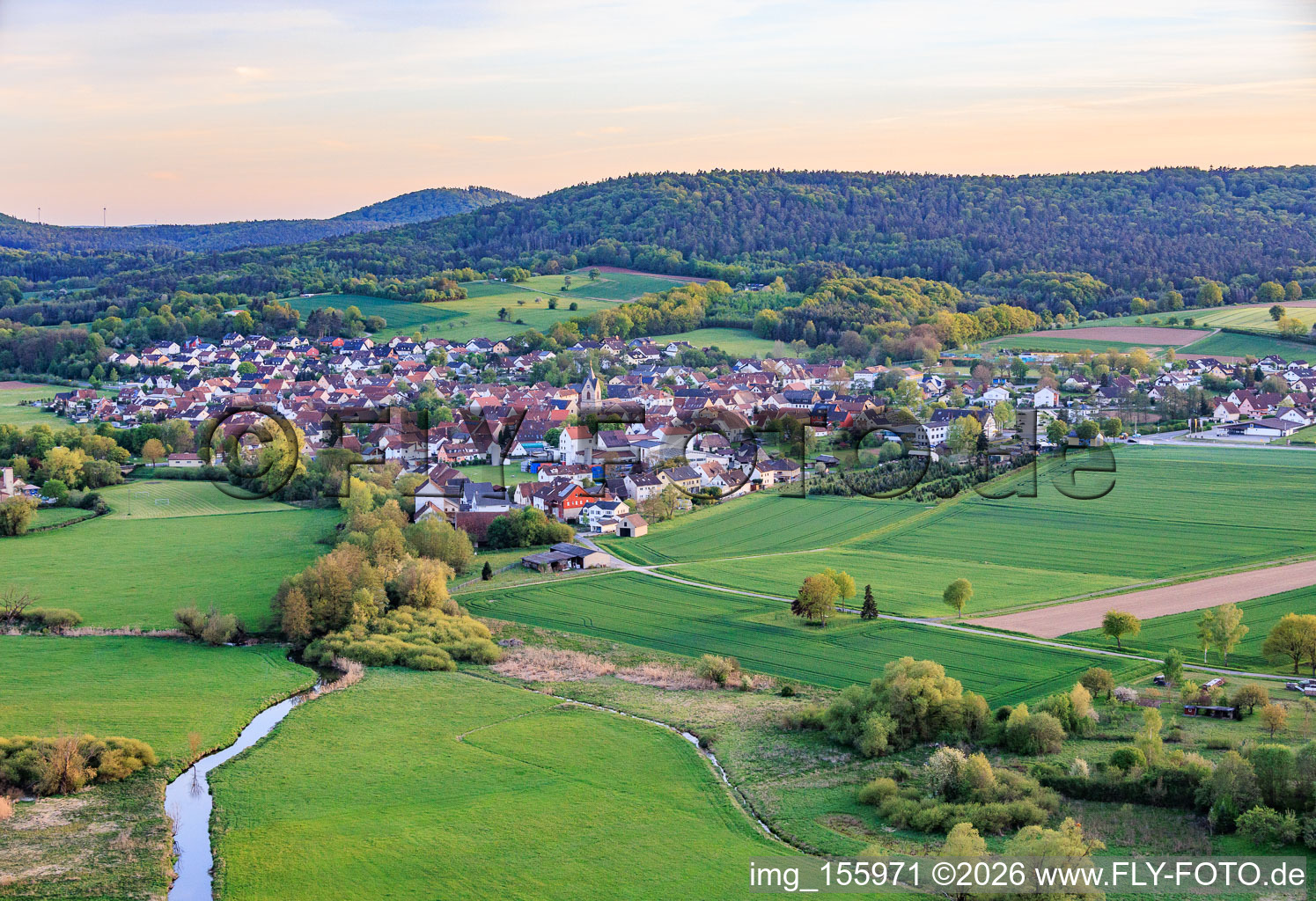 Du nord-est à Reckendorf dans le département Bavière, Allemagne