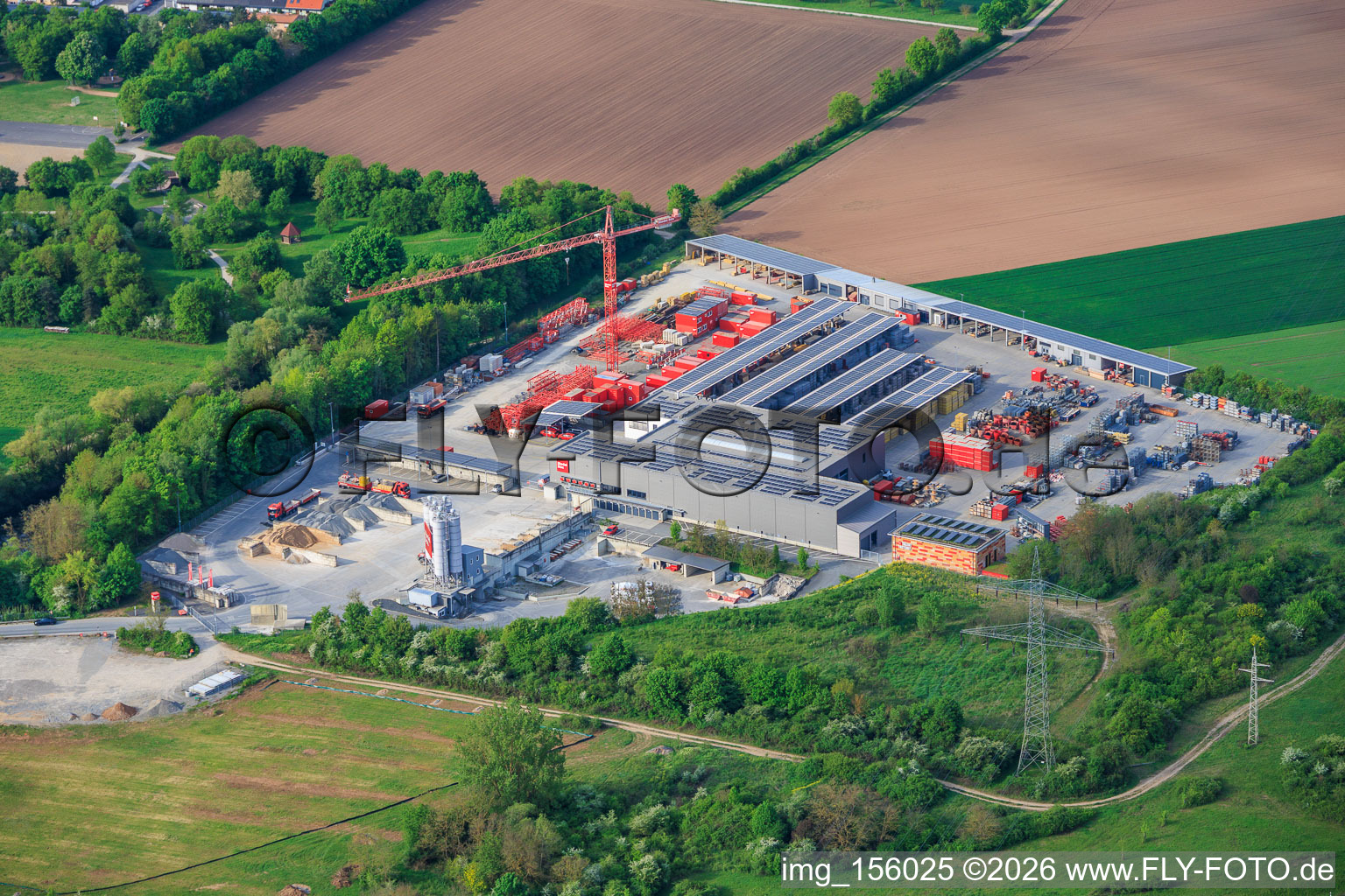 Centrale à béton Riedel Construction à Bergrheinfeld dans le département Bavière, Allemagne