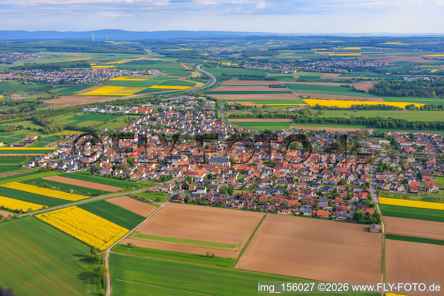 Du sud à Geldersheim dans le département Bavière, Allemagne