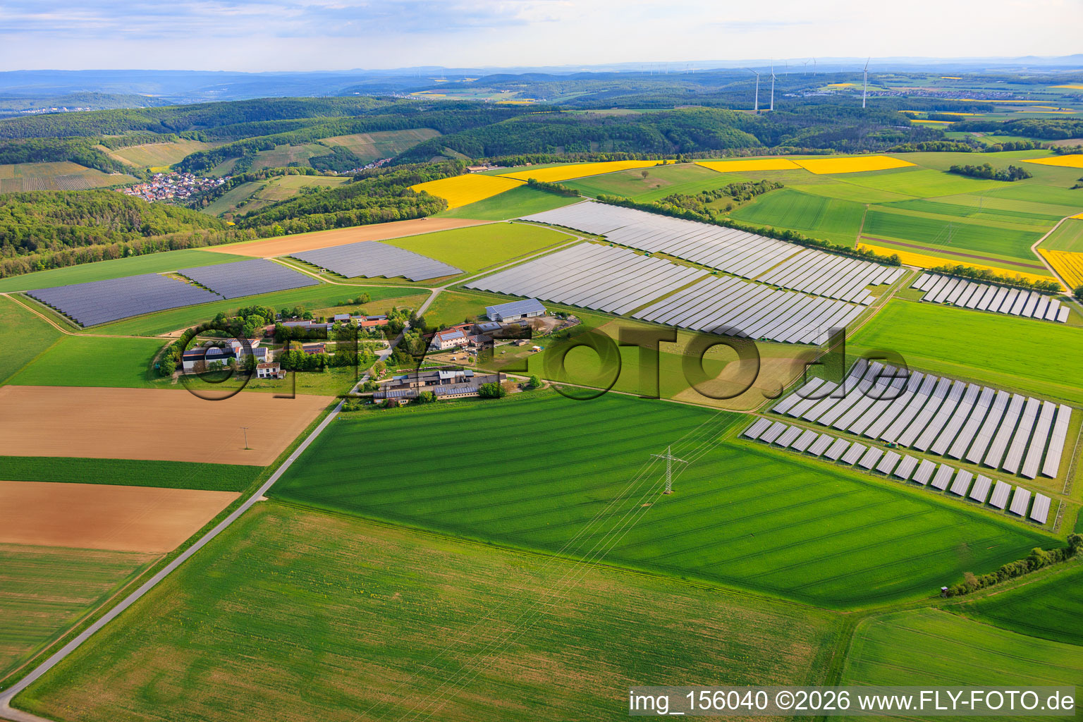 Parc solaire Ramsthal à Zehntfreyhof à Ramsthal dans le département Bavière, Allemagne