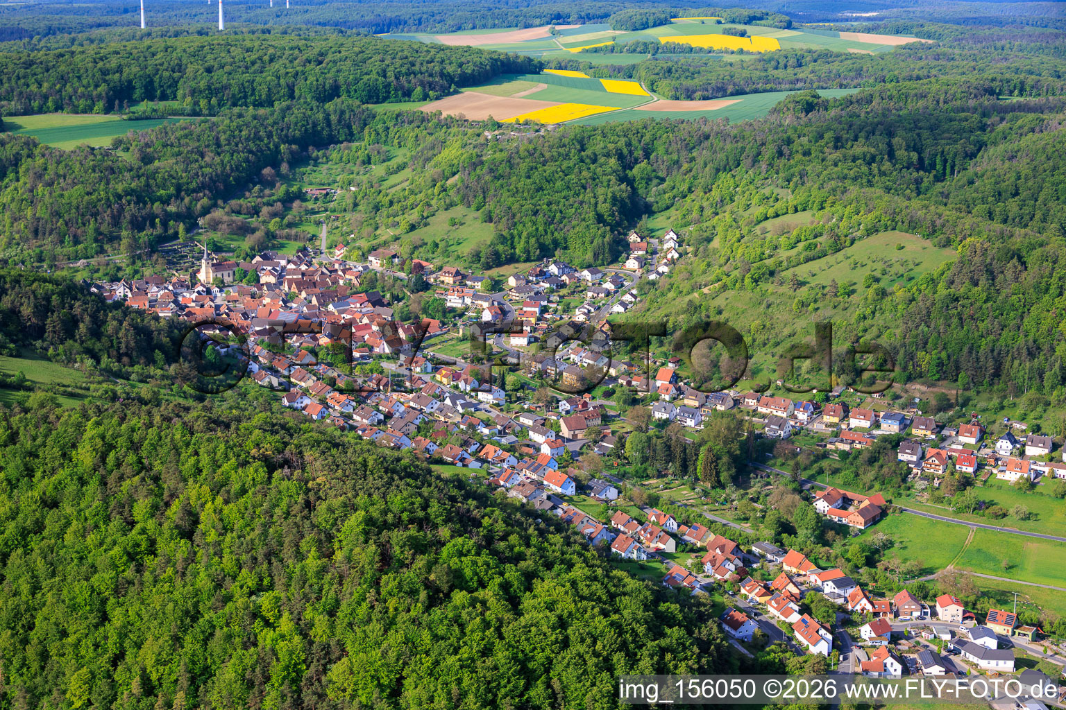 Du nord-est à Sulzthal dans le département Bavière, Allemagne