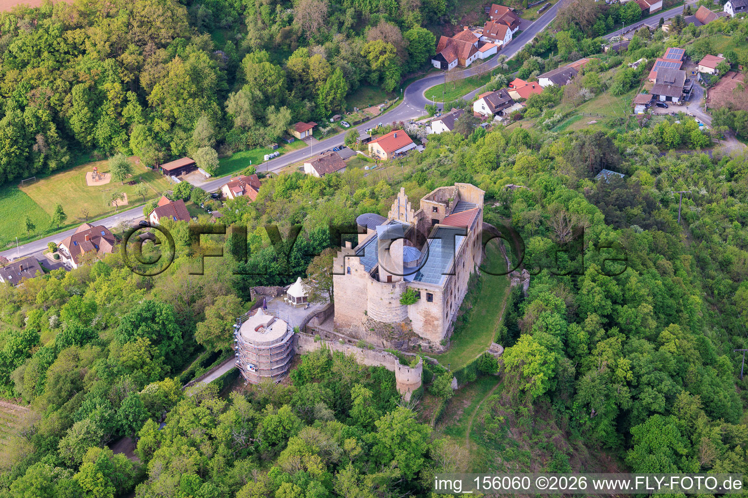 Château de Trimburg vu de l'est à le quartier Trimberg in Elfershausen dans le département Bavière, Allemagne