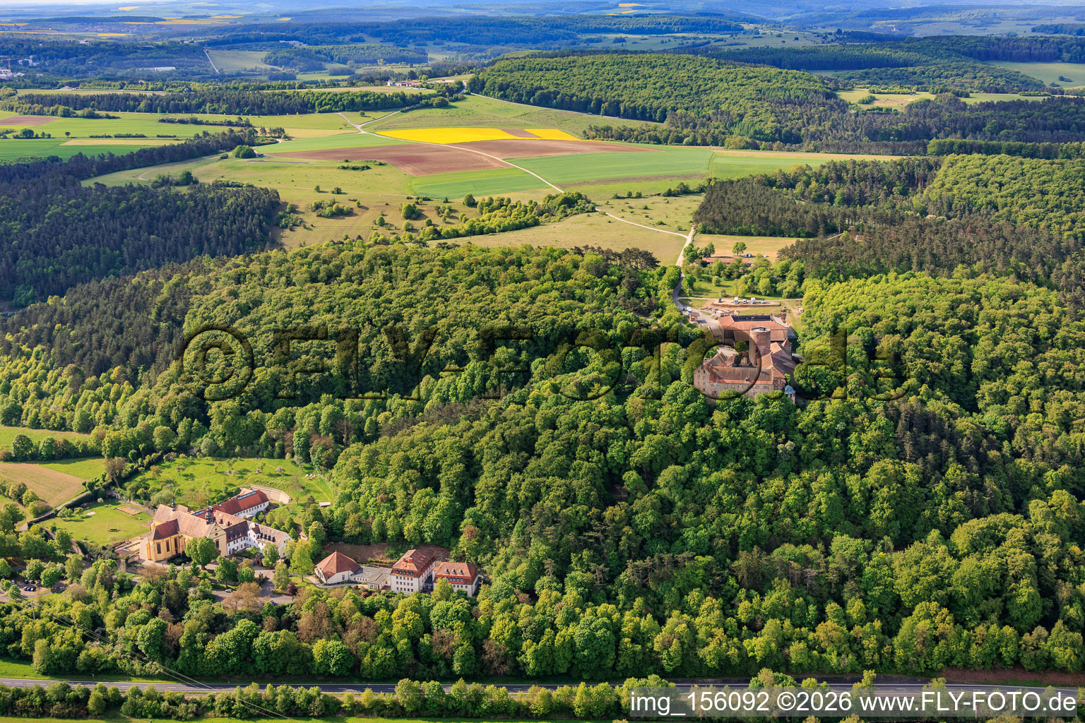 Château de Saaleck, Académie de musique bavaroise Hammelburg et ancienne église monastique dans la vieille ville à Hammelburg dans le département Bavière, Allemagne