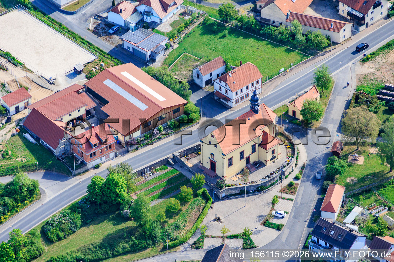 Église Saint-Martin à le quartier Münster in Eußenheim dans le département Bavière, Allemagne