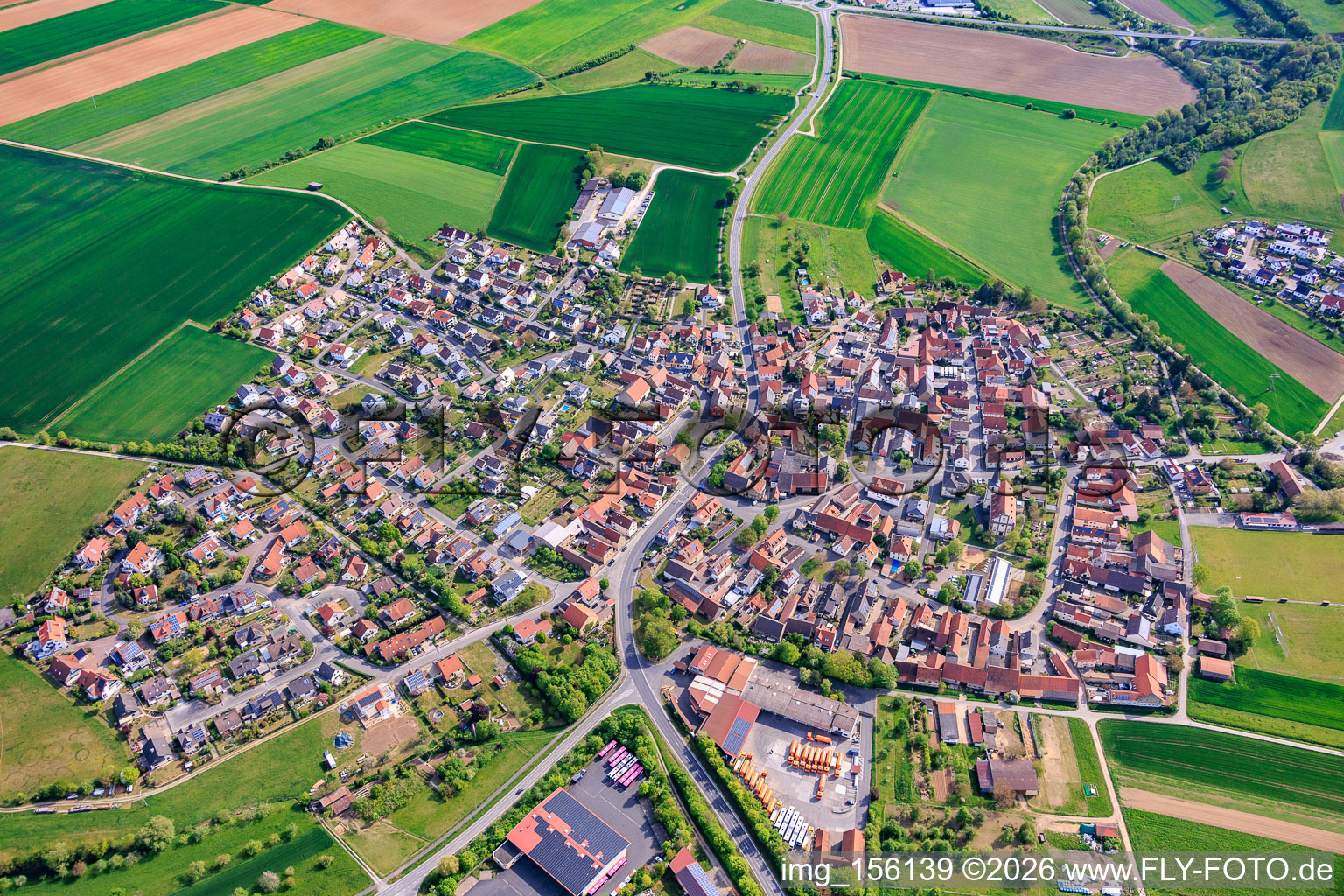 Du sud-ouest à le quartier Zeuzleben in Werneck dans le département Bavière, Allemagne