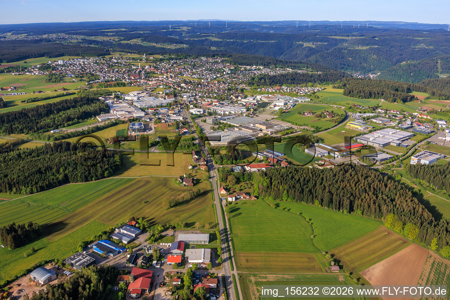 Du nord-est à le quartier Brambach in Schramberg dans le département Bade-Wurtemberg, Allemagne