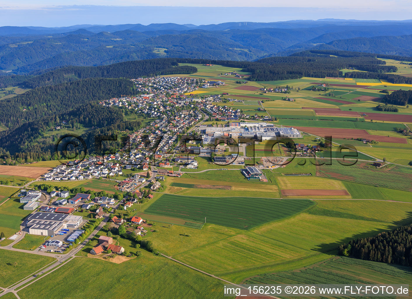 Du sud-est à le quartier Vorderaichhalden in Aichhalden dans le département Bade-Wurtemberg, Allemagne