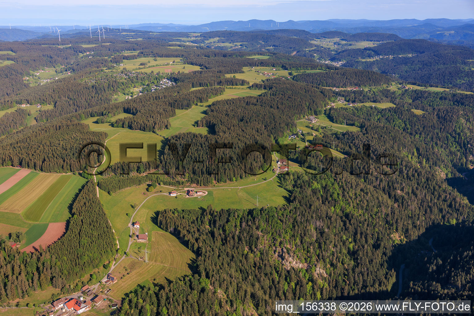Le district de Ramstein, vu du sud-est à le quartier Tennenbronn in Schramberg dans le département Bade-Wurtemberg, Allemagne