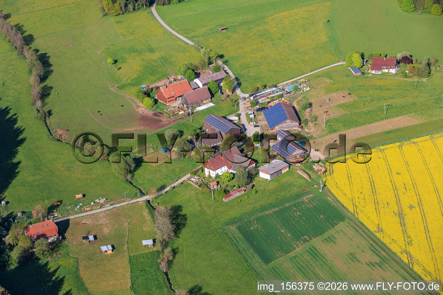 Quartier de Stampfe avec l'agriculture de Karl Mauch à Dunningen dans le département Bade-Wurtemberg, Allemagne