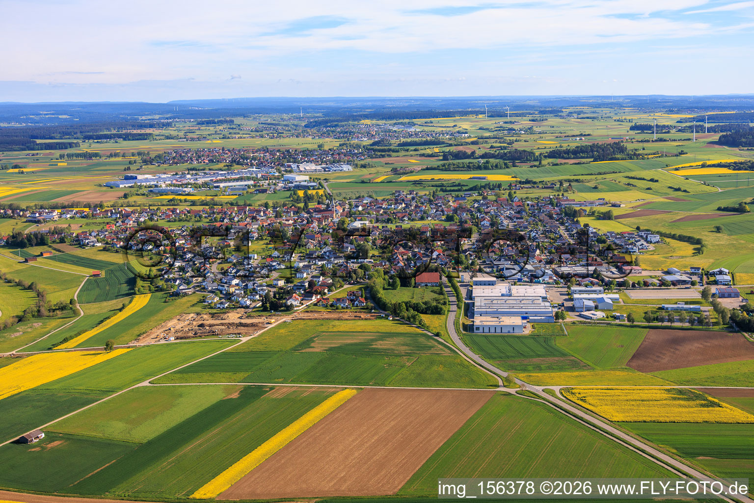 Du sud à le quartier Seedorf in Dunningen dans le département Bade-Wurtemberg, Allemagne