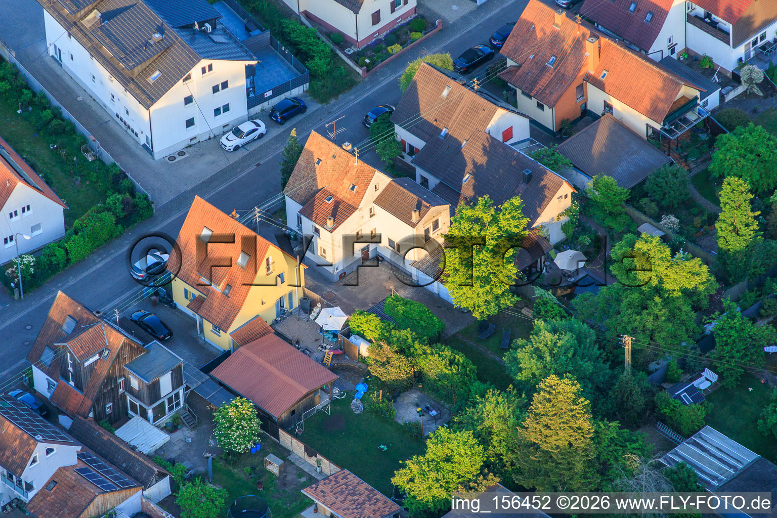 Waldstraße dans la cité-jardin à Kandel dans le département Rhénanie-Palatinat, Allemagne
