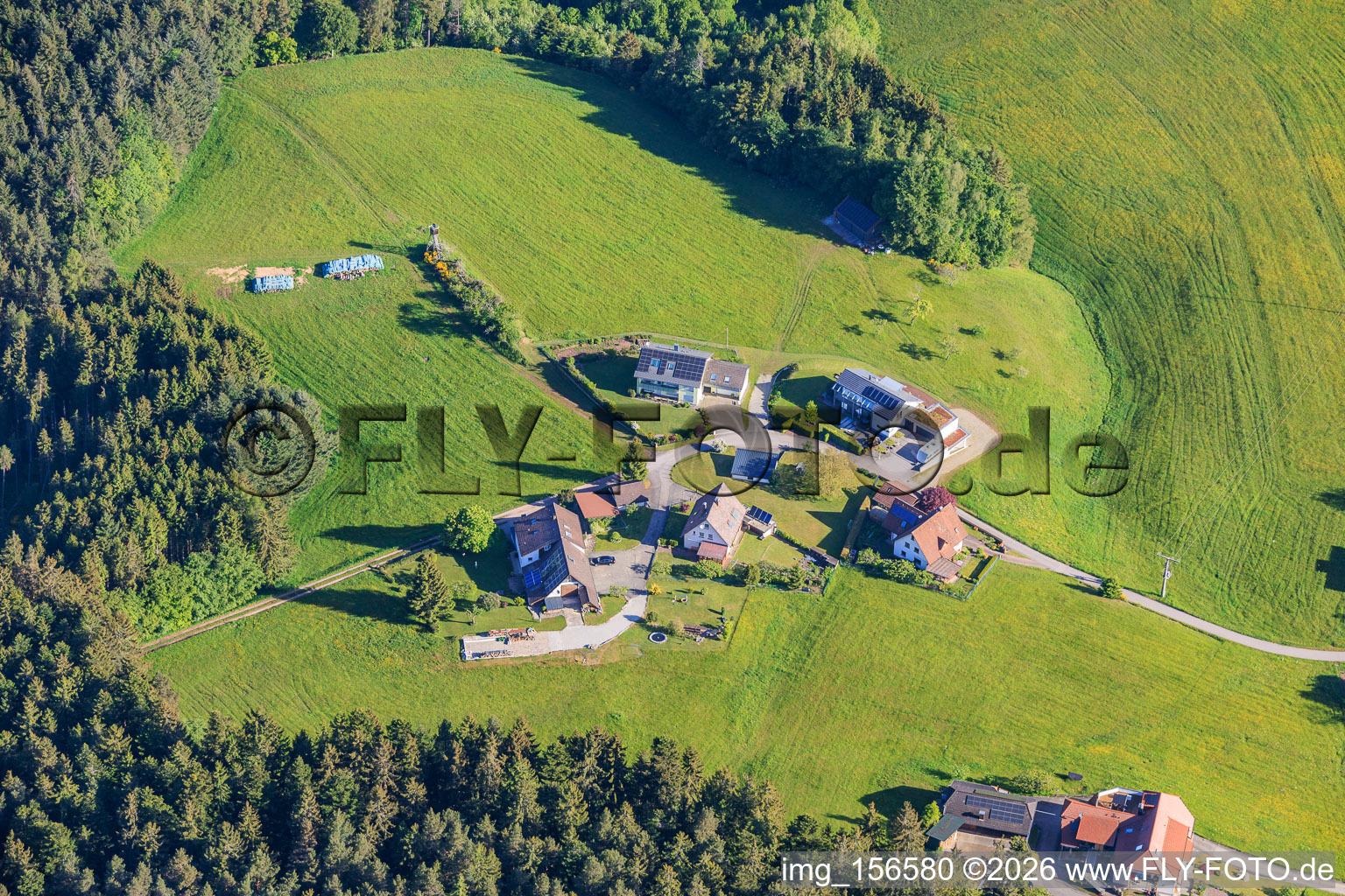 Le quartier de Tischneck, vu du sud à Schramberg dans le département Bade-Wurtemberg, Allemagne