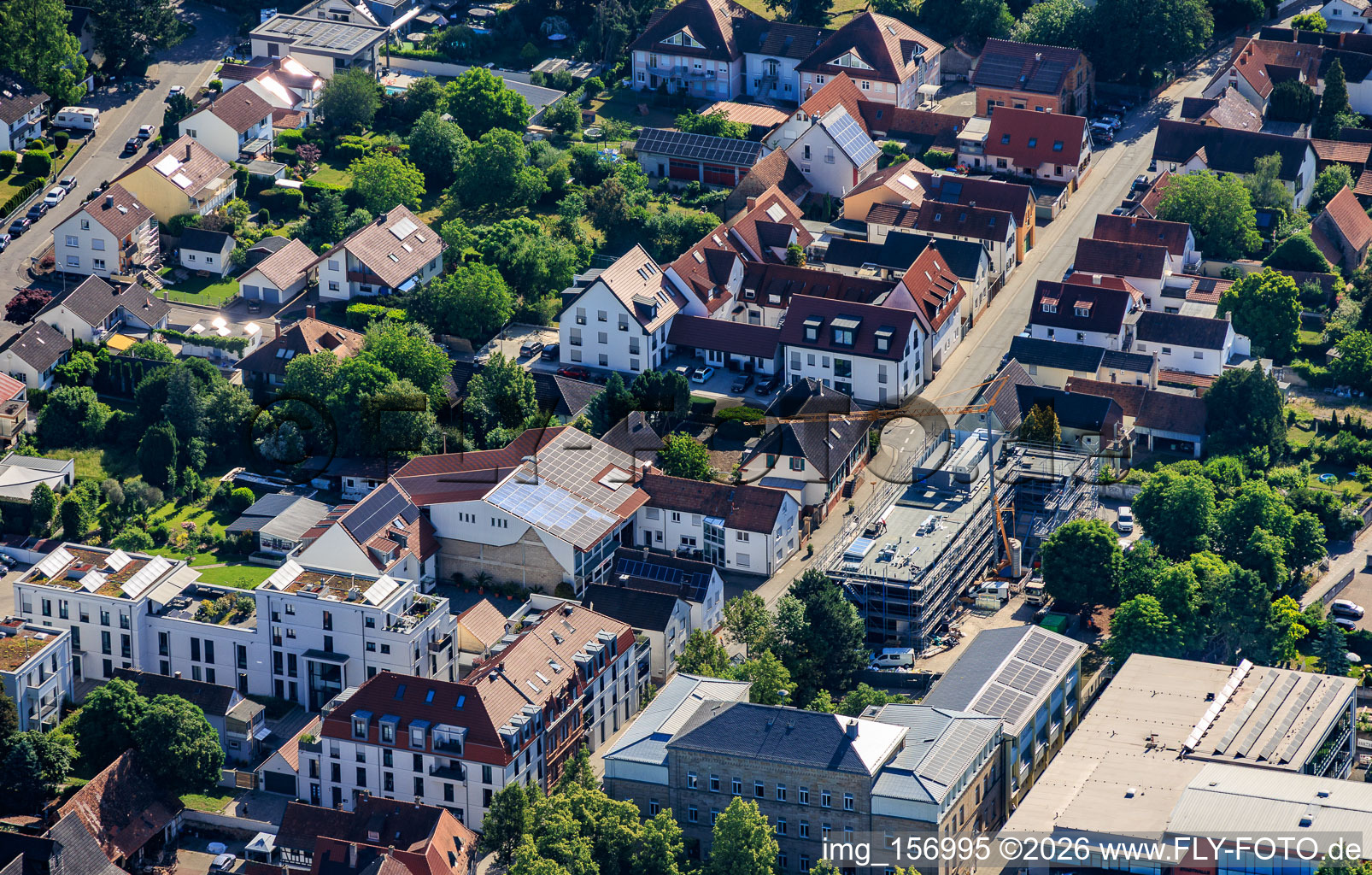 Chantier de construction d'une nouvelle cafétéria à l'école primaire Ludwig-Riedinger à Kandel dans le département Rhénanie-Palatinat, Allemagne