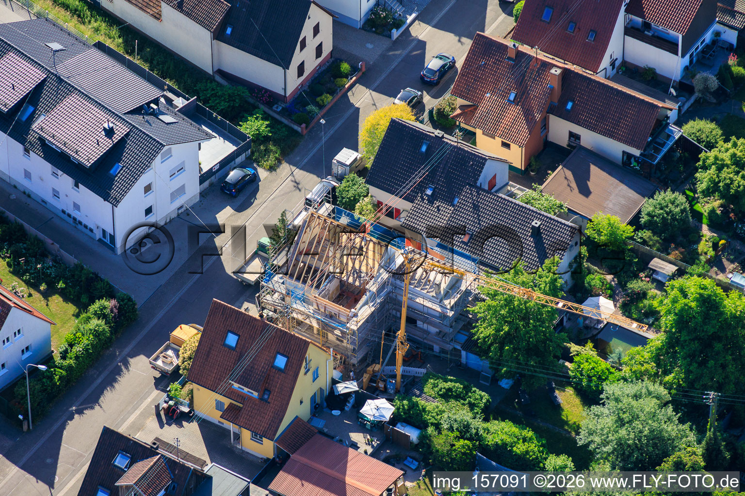 Chantier de rénovation complète d'une maison individuelle à Waldstr à Kandel dans le département Rhénanie-Palatinat, Allemagne