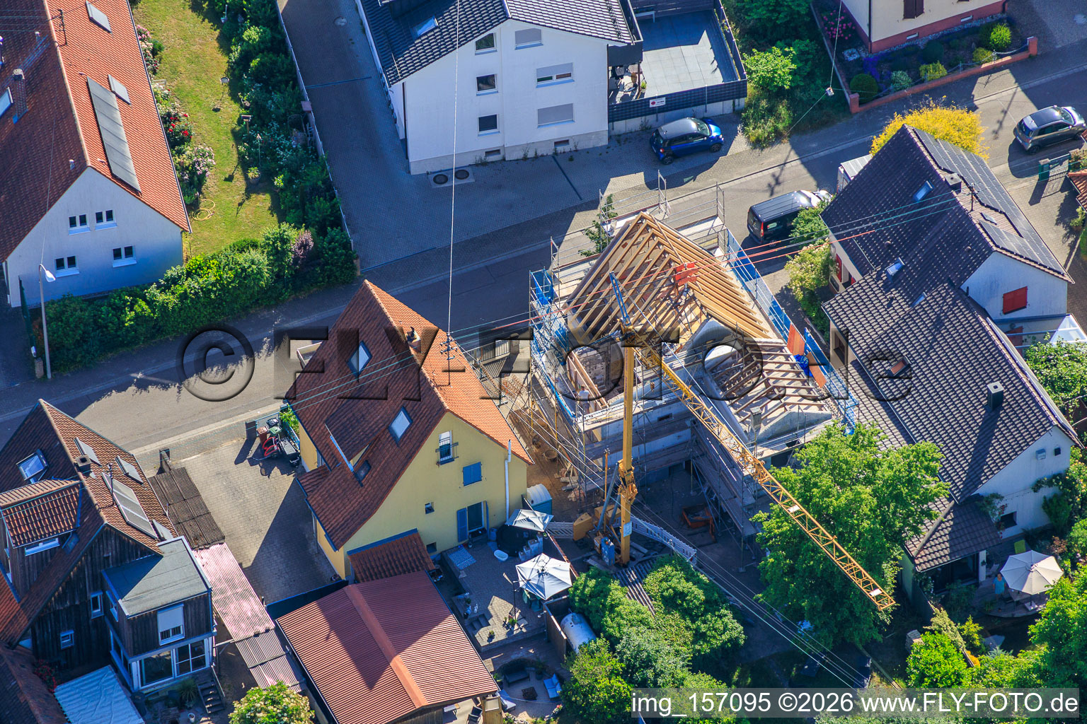 Chantier de rénovation complète d'une maison individuelle à Waldstr à Kandel dans le département Rhénanie-Palatinat, Allemagne