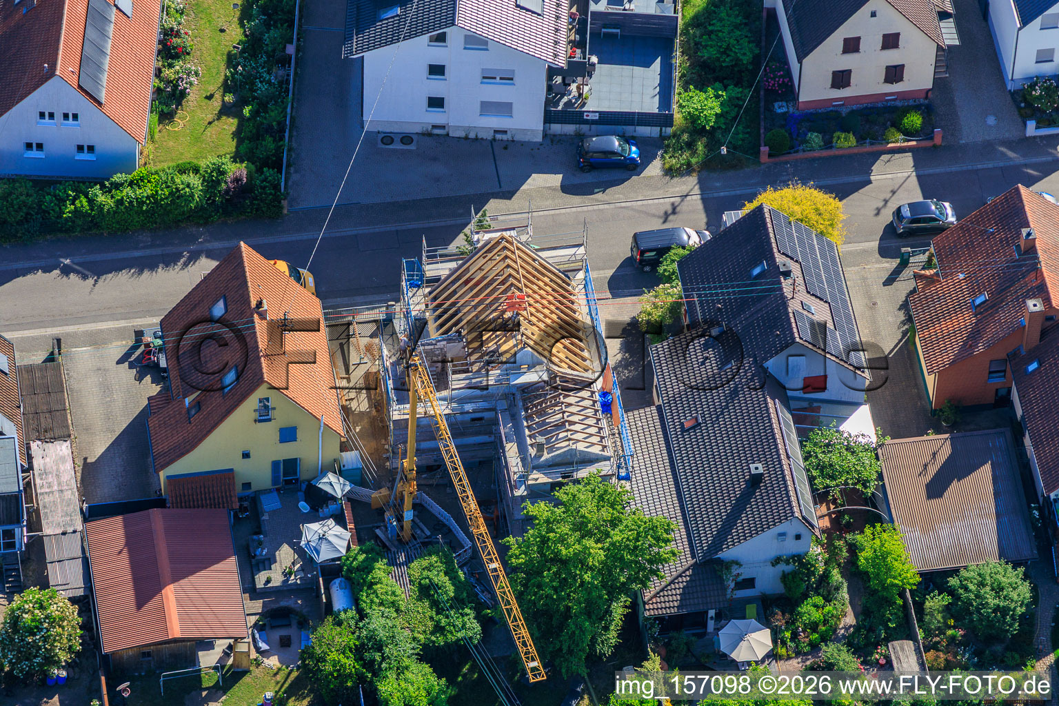Chantier de rénovation complète d'une maison individuelle à Waldstr à Kandel dans le département Rhénanie-Palatinat, Allemagne