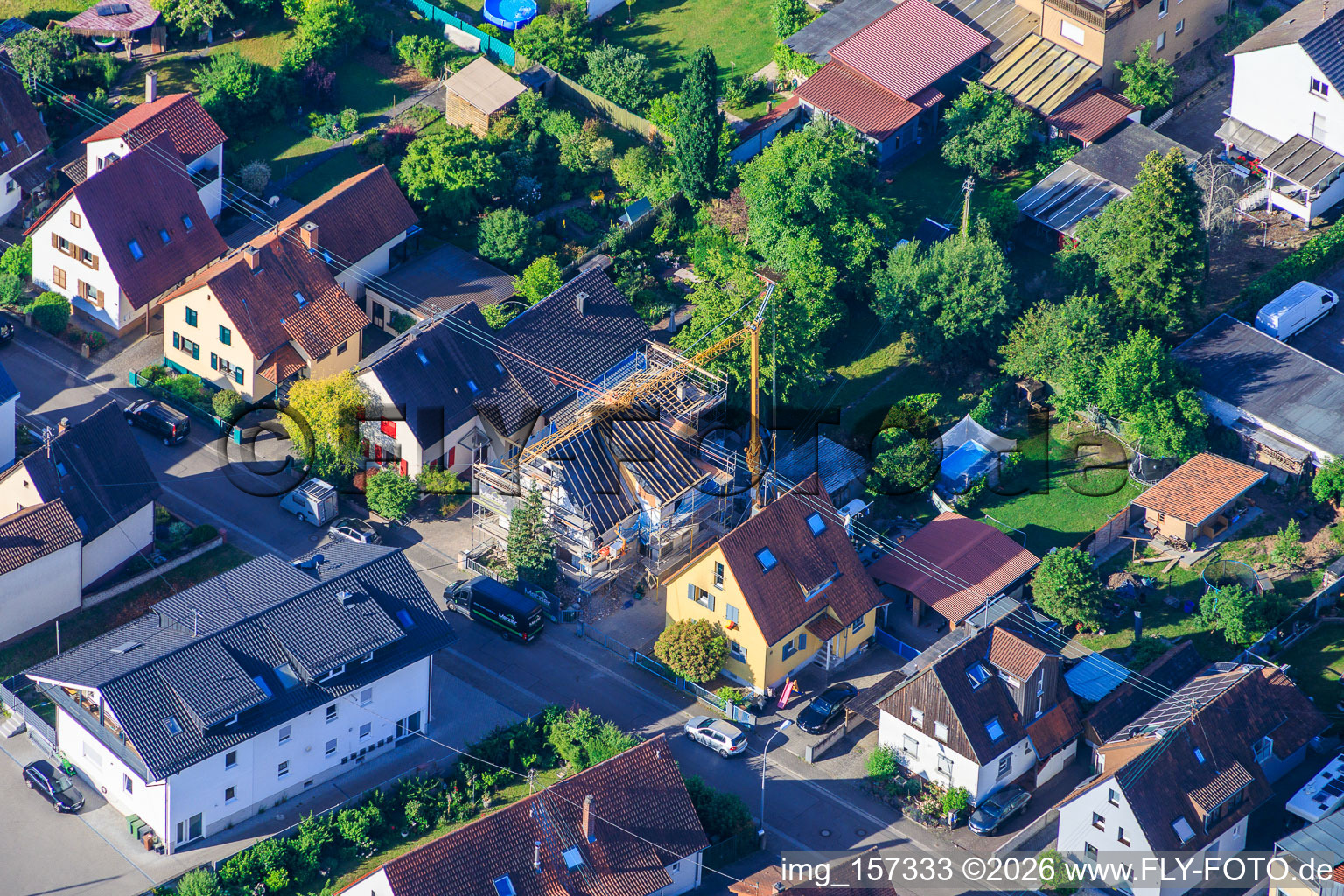 Chantier de rénovation complète d'une maison individuelle à Waldstr à Kandel dans le département Rhénanie-Palatinat, Allemagne