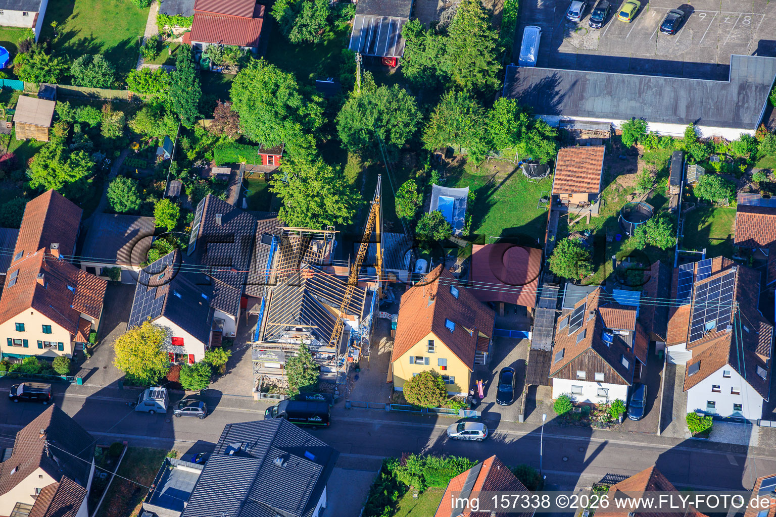 Chantier de rénovation complète d'une maison individuelle à Waldstr à Kandel dans le département Rhénanie-Palatinat, Allemagne