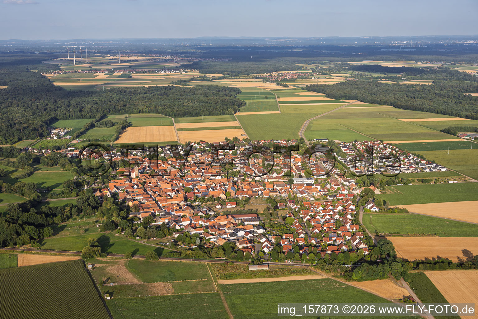 Du nord-ouest à Steinweiler dans le département Rhénanie-Palatinat, Allemagne