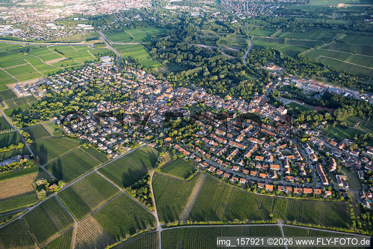 Ville viticole du nord-ouest à le quartier Godramstein in Landau in der Pfalz dans le département Rhénanie-Palatinat, Allemagne
