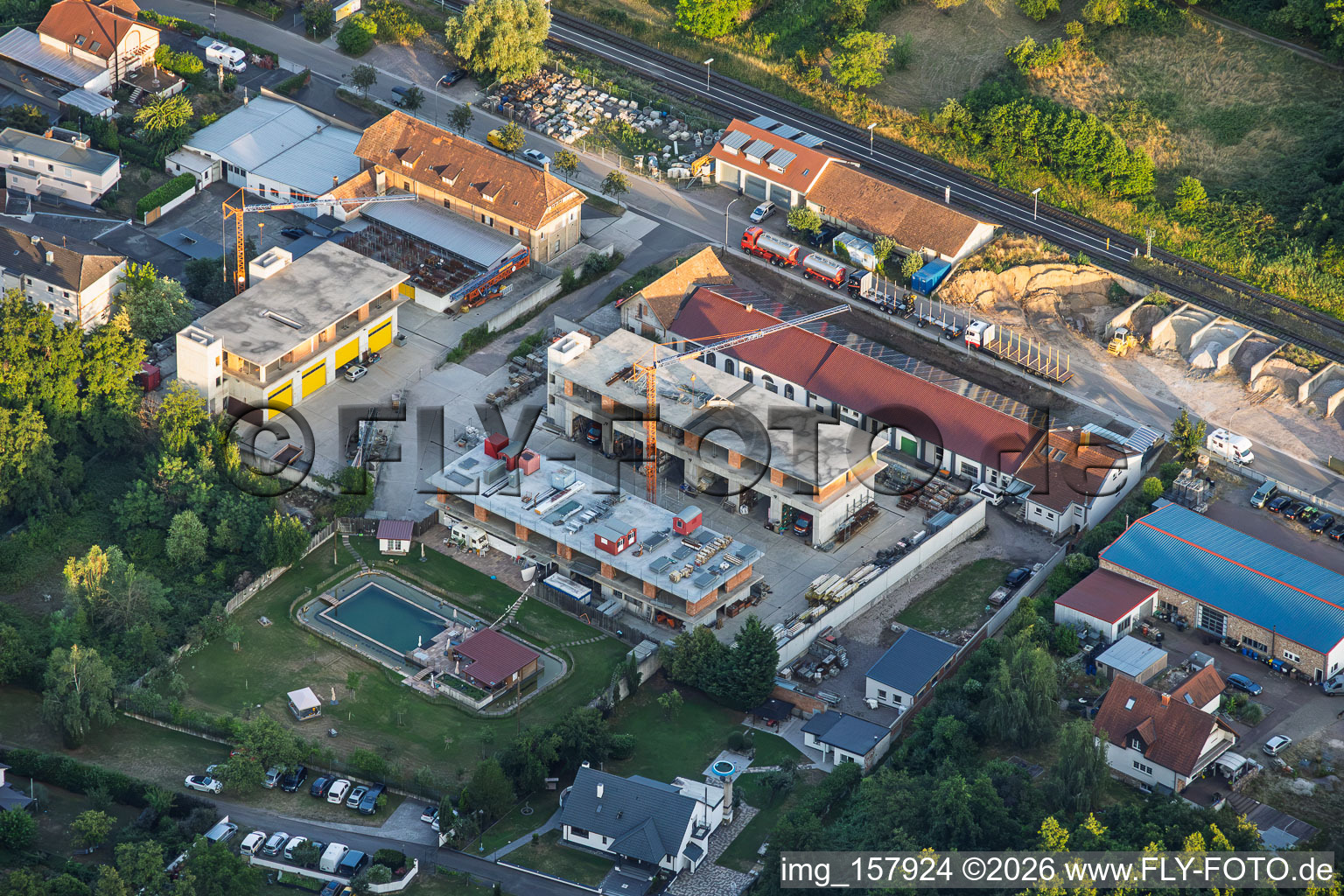 Nouveau chantier à la gare à le quartier Godramstein in Landau in der Pfalz dans le département Rhénanie-Palatinat, Allemagne