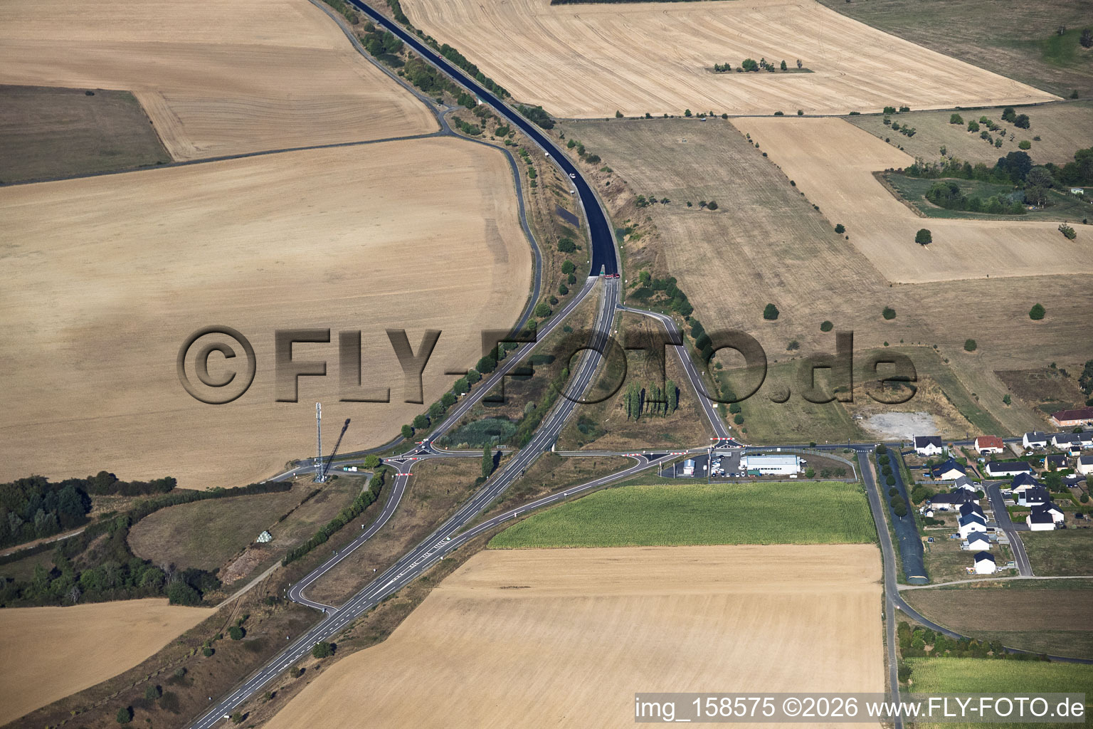 Chantier sur la D620 à Epping dans le département Moselle, France