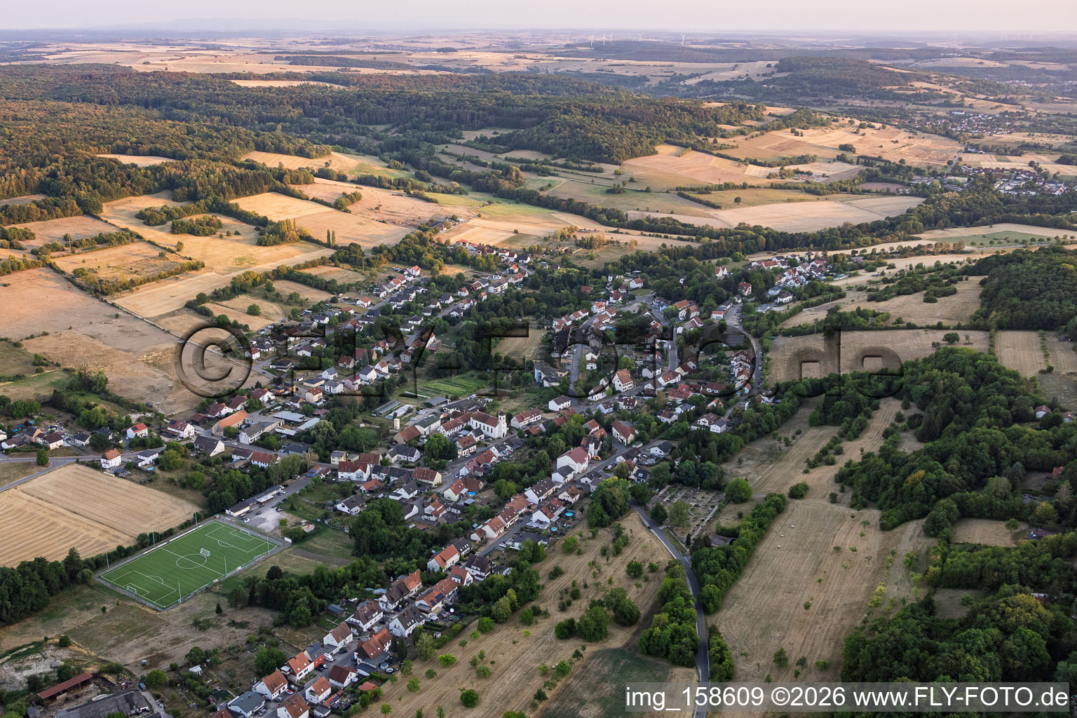 Du nord à le quartier Walsheim in Gersheim dans le département Sarre, Allemagne