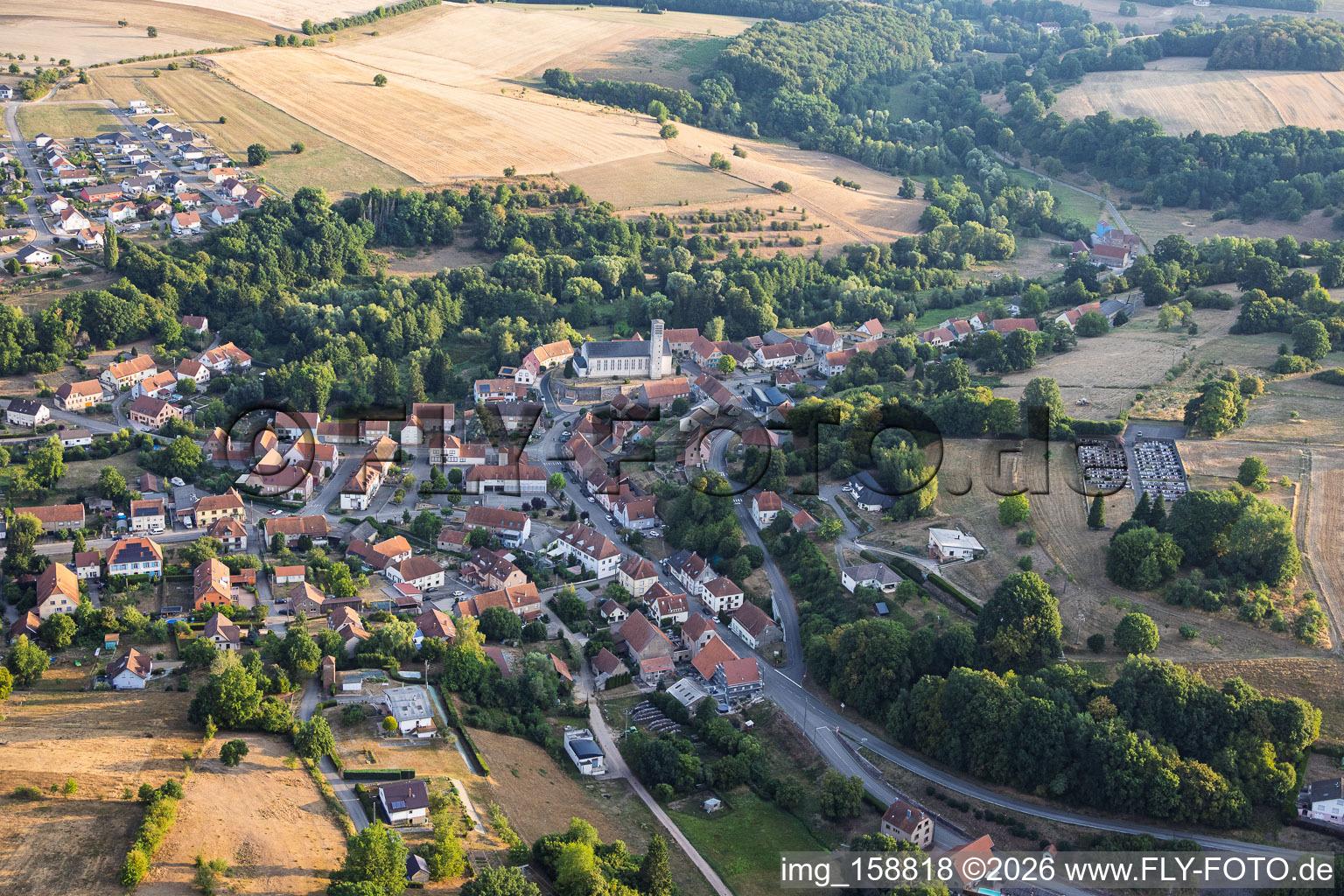 Du sud-ouest à Volmunster dans le département Moselle, France