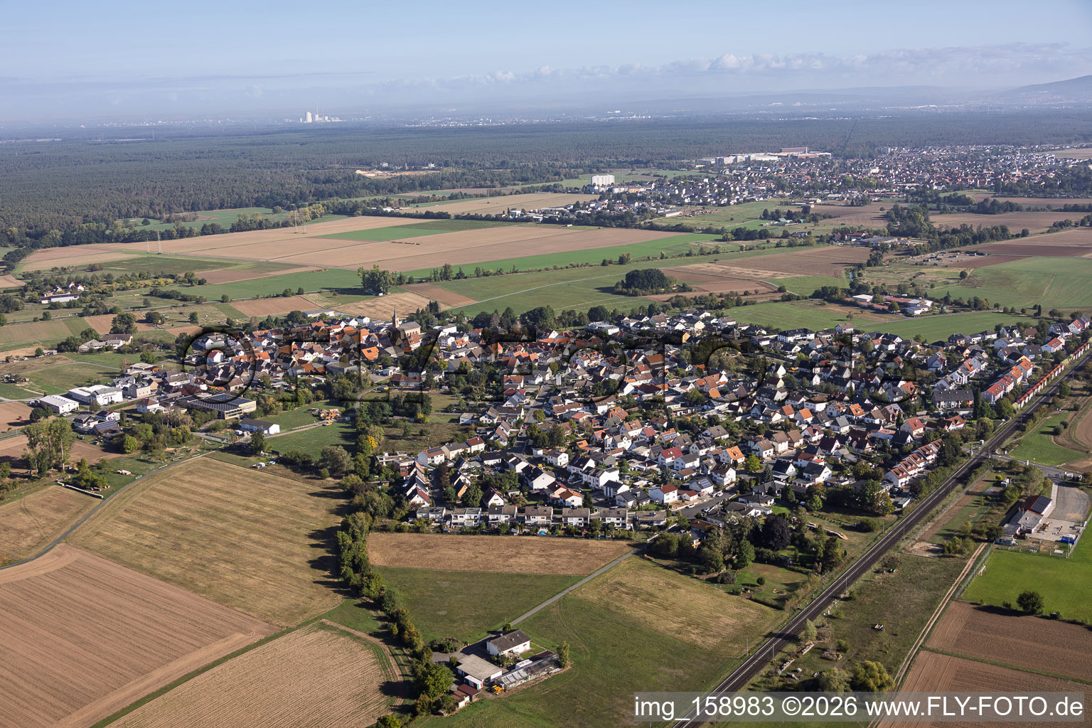Du sud-ouest à le quartier Sickenhofen in Babenhausen dans le département Hesse, Allemagne