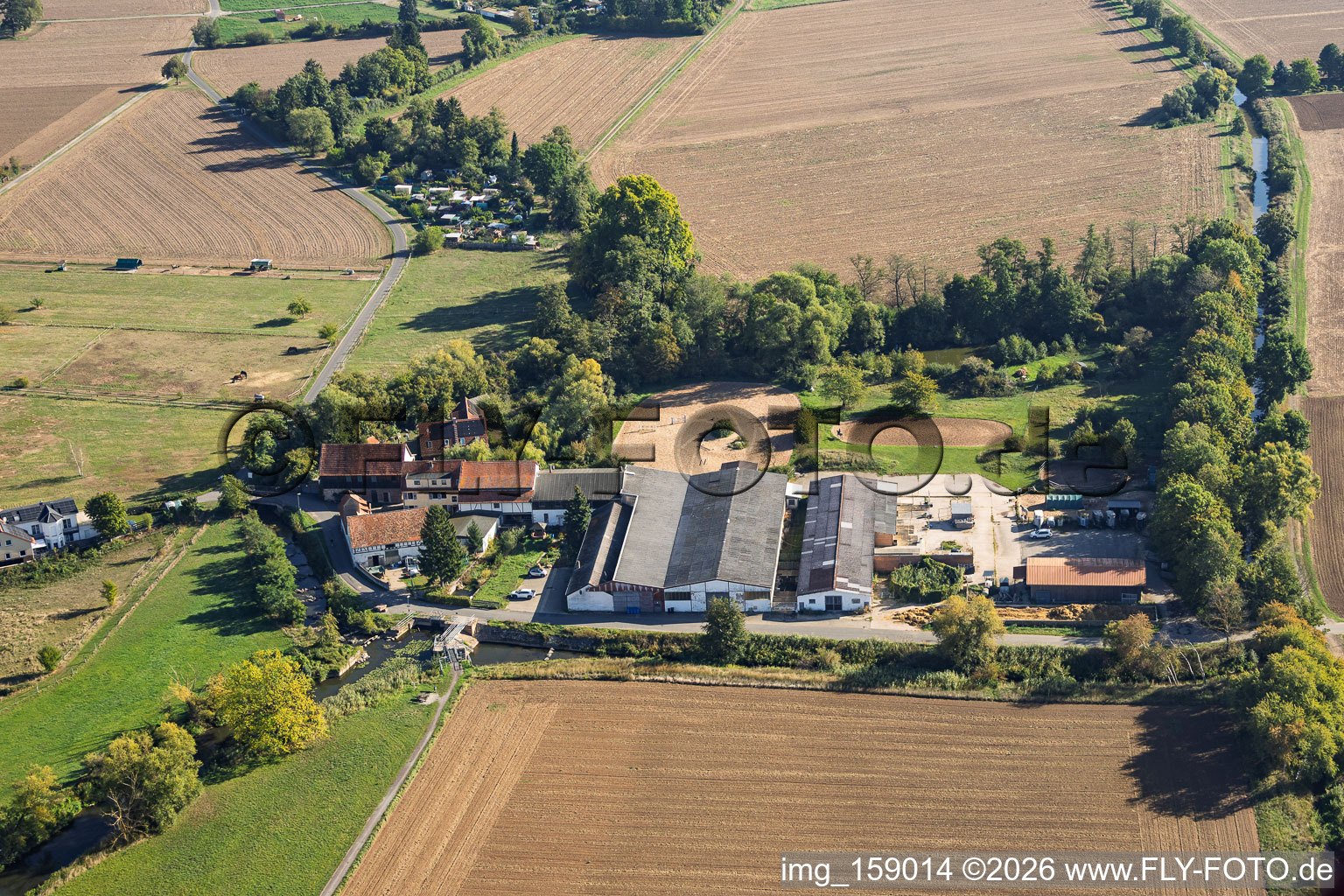 Moulin de Konfurter avec cabinet équin Bernius et cabinet vétérinaire Matthias Gehb et Dr Edith Bernius à Babenhausen dans le département Hesse, Allemagne
