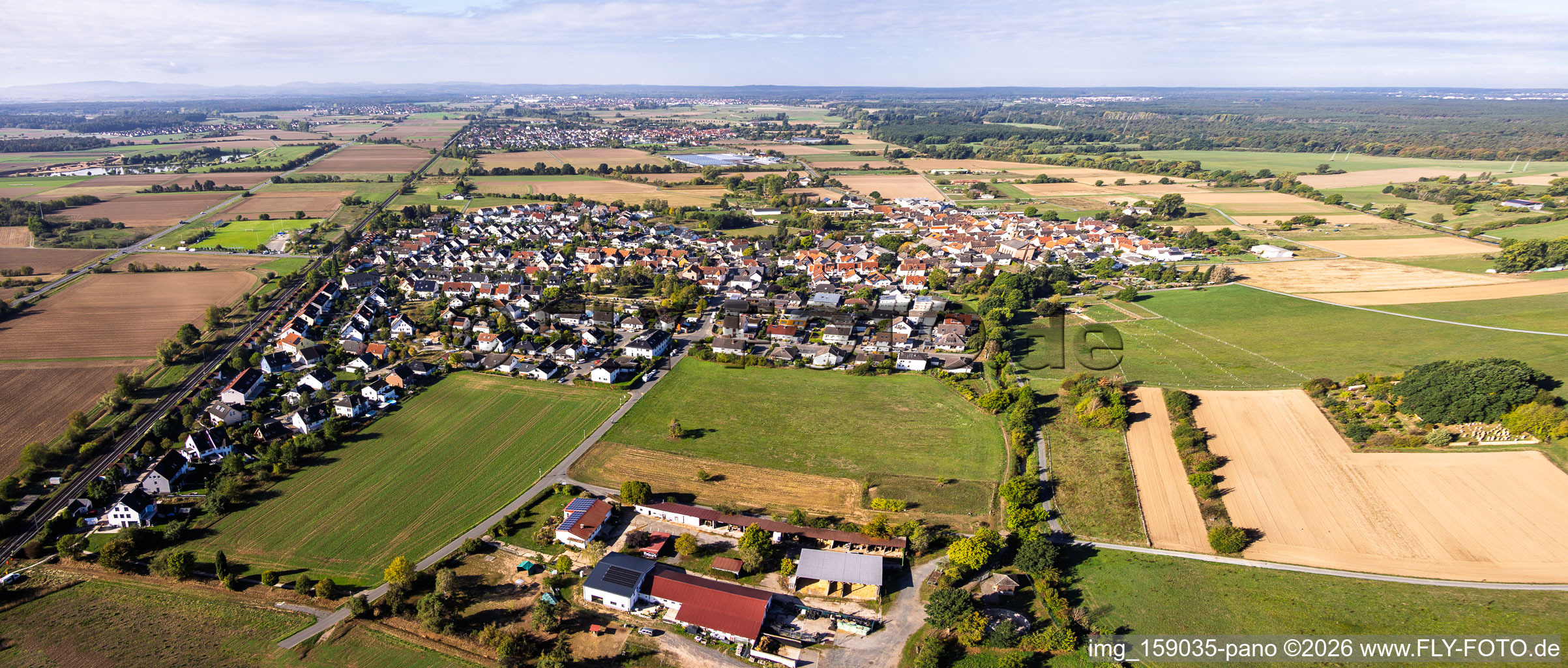 De l'est à le quartier Sickenhofen in Babenhausen dans le département Hesse, Allemagne