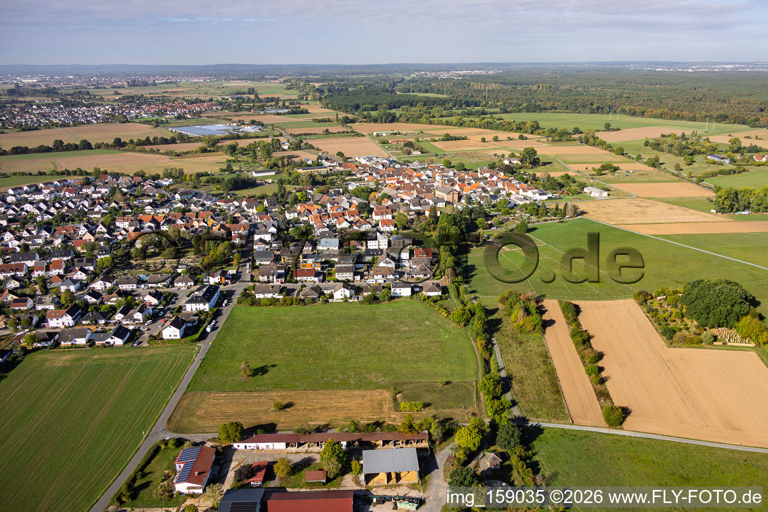 De l'est à le quartier Sickenhofen in Babenhausen dans le département Hesse, Allemagne