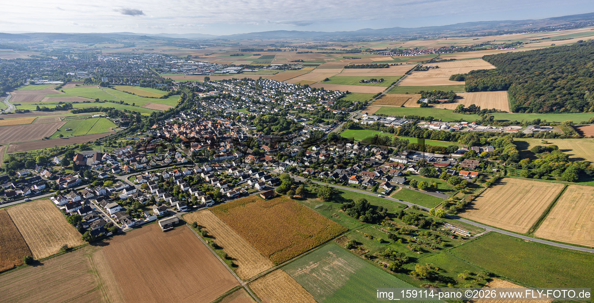 Du nord-est à le quartier Richen in Groß-Umstadt dans le département Hesse, Allemagne