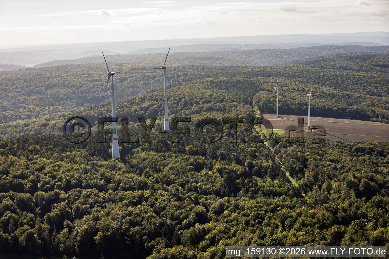 Parc éolien de Binselberg à le quartier Raibach in Groß-Umstadt dans le département Hesse, Allemagne