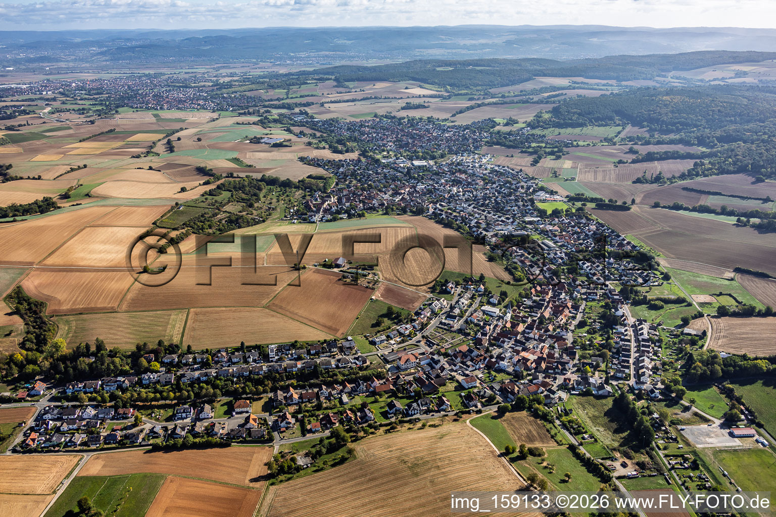 De l'ouest à le quartier Mosbach in Schaafheim dans le département Hesse, Allemagne
