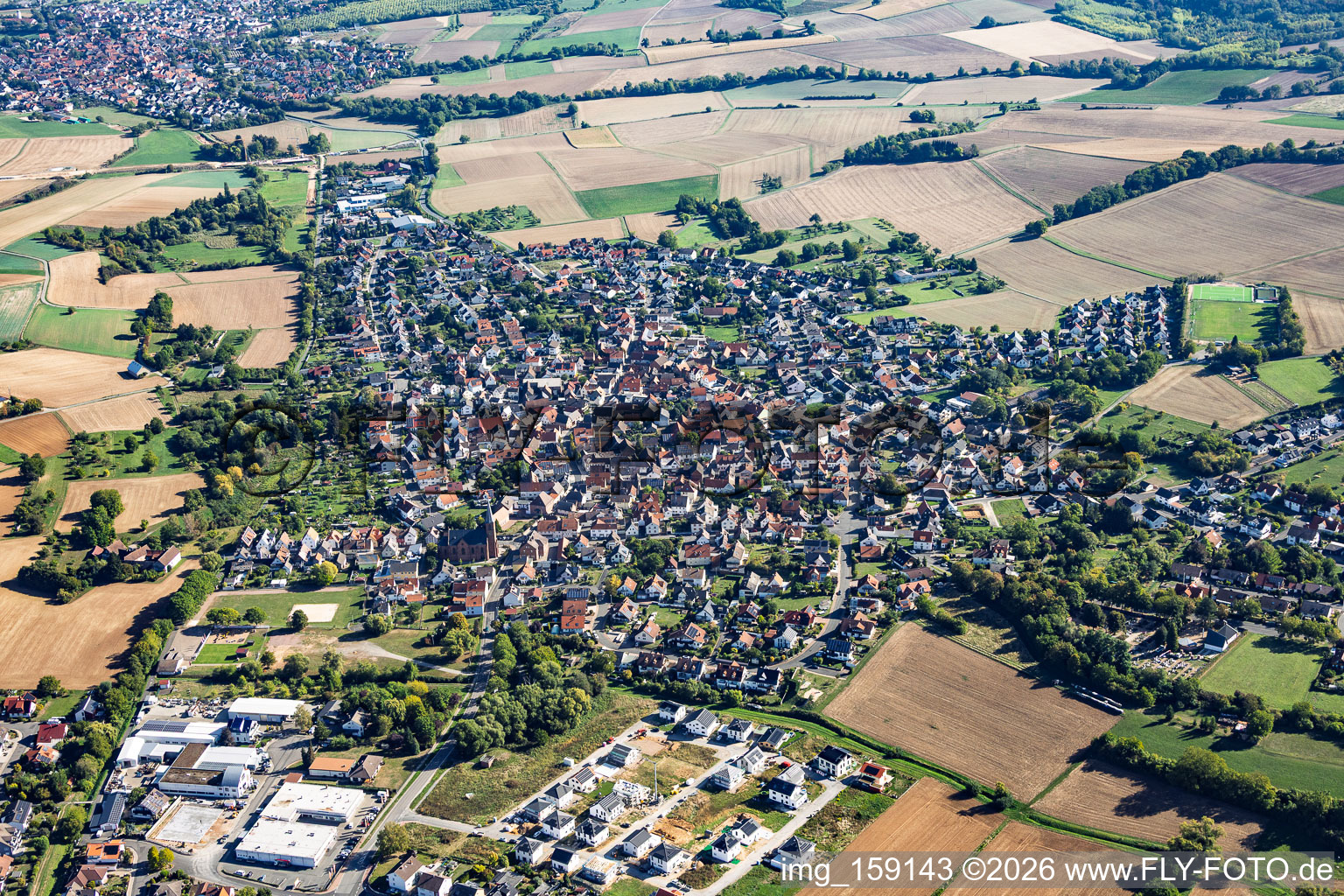 Du sud-ouest à le quartier Wenigumstadt in Großostheim dans le département Bavière, Allemagne