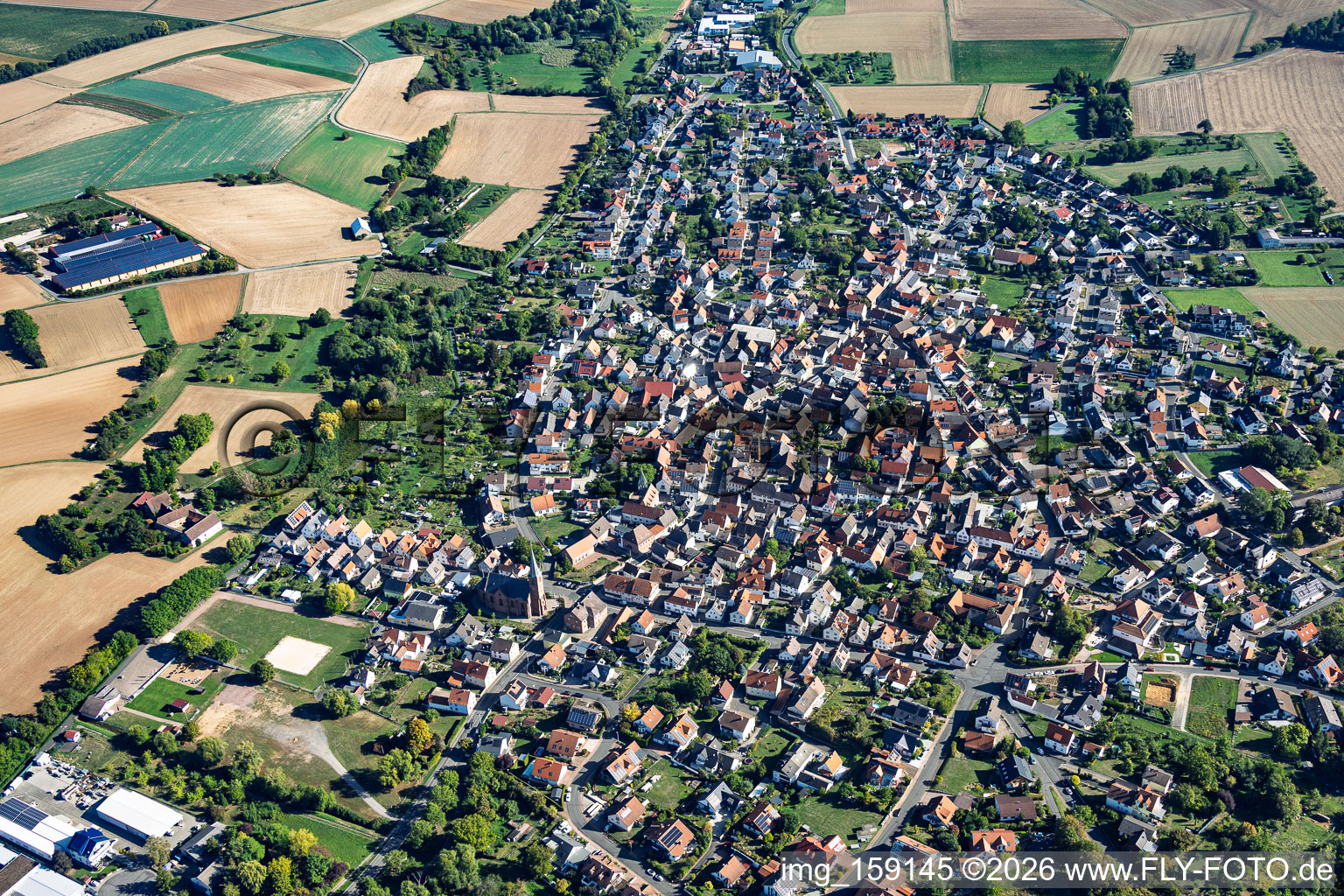 Du sud-ouest à le quartier Wenigumstadt in Großostheim dans le département Bavière, Allemagne