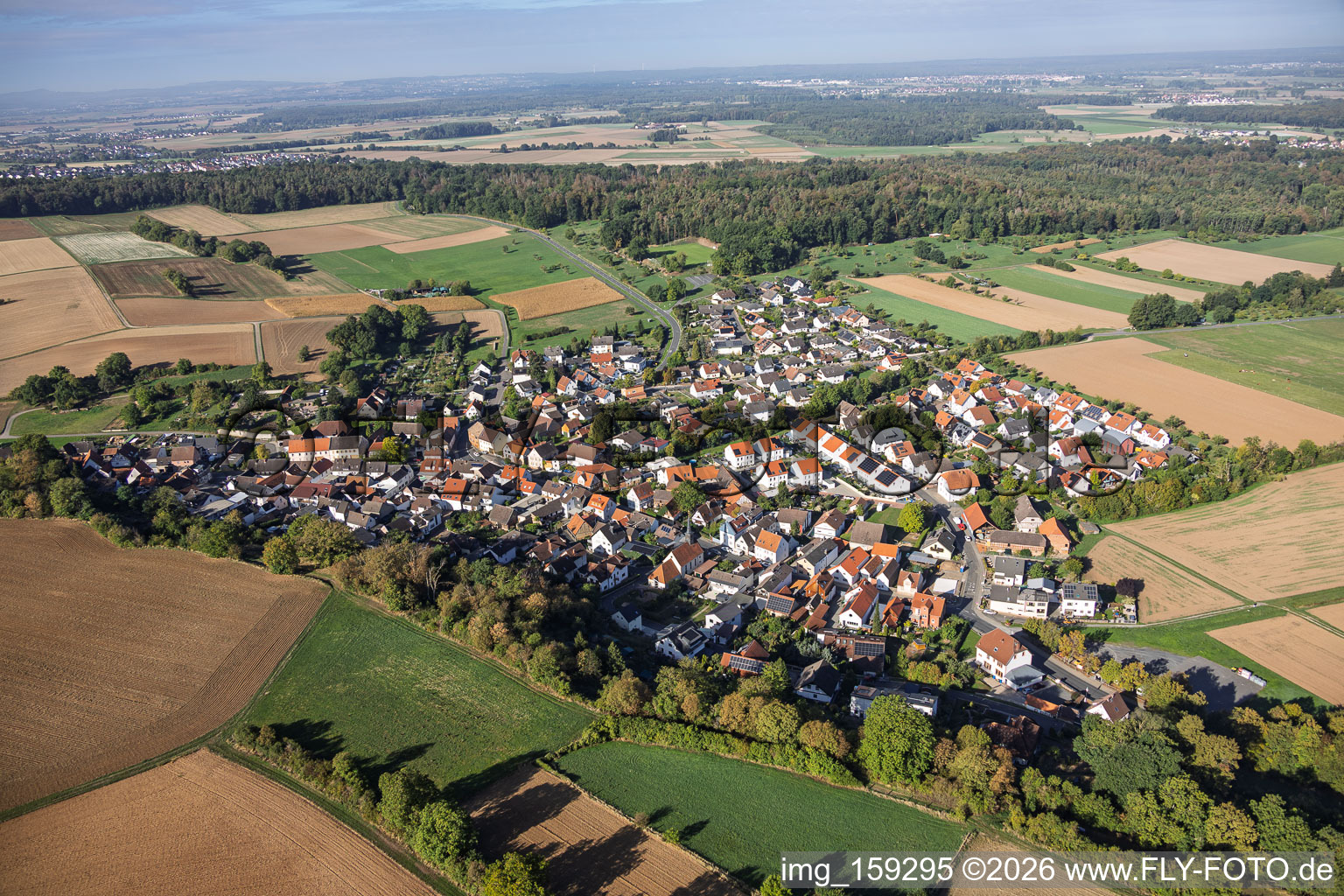 De l'est à le quartier Schlierbach in Schaafheim dans le département Hesse, Allemagne