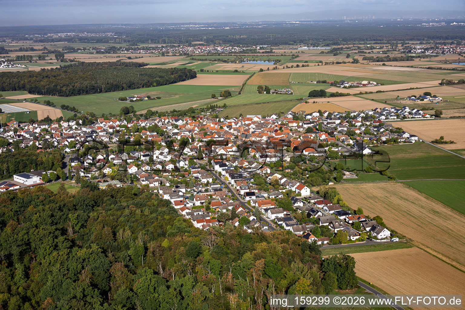 Du sud-est à le quartier Langstadt in Babenhausen dans le département Hesse, Allemagne